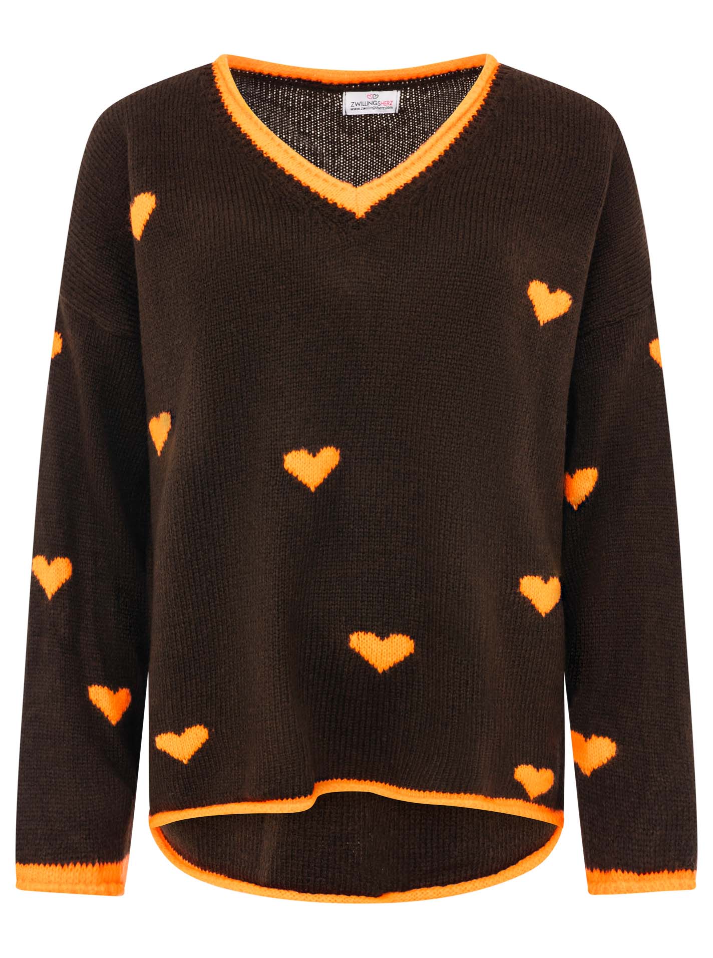 Strickpullover Wollmix "Herzchen"
