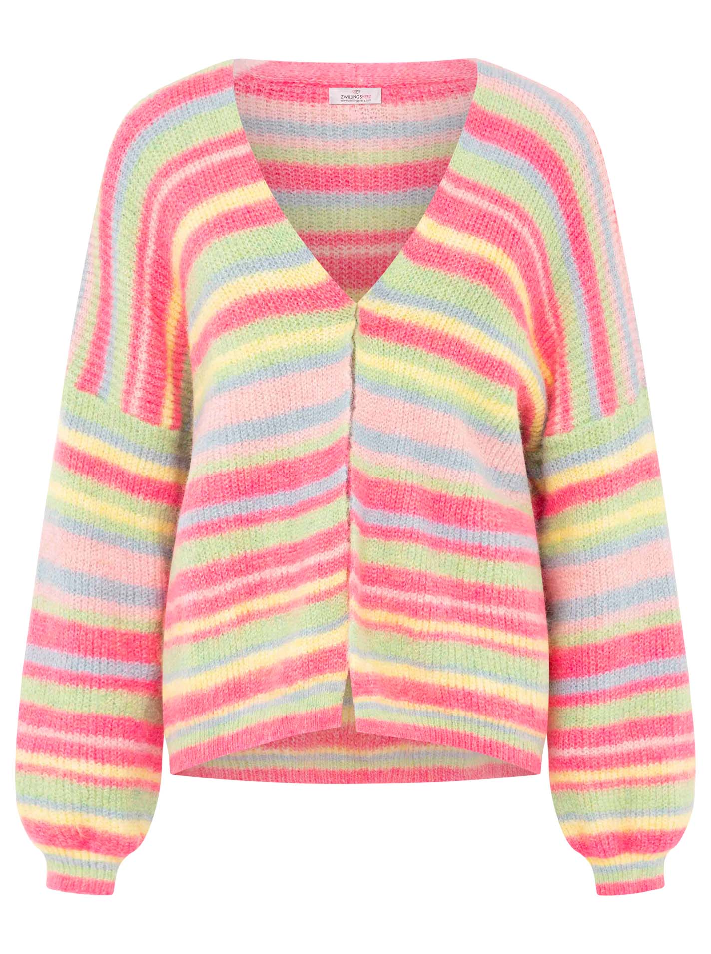 Oversize Cardigan "Neonstreifen"