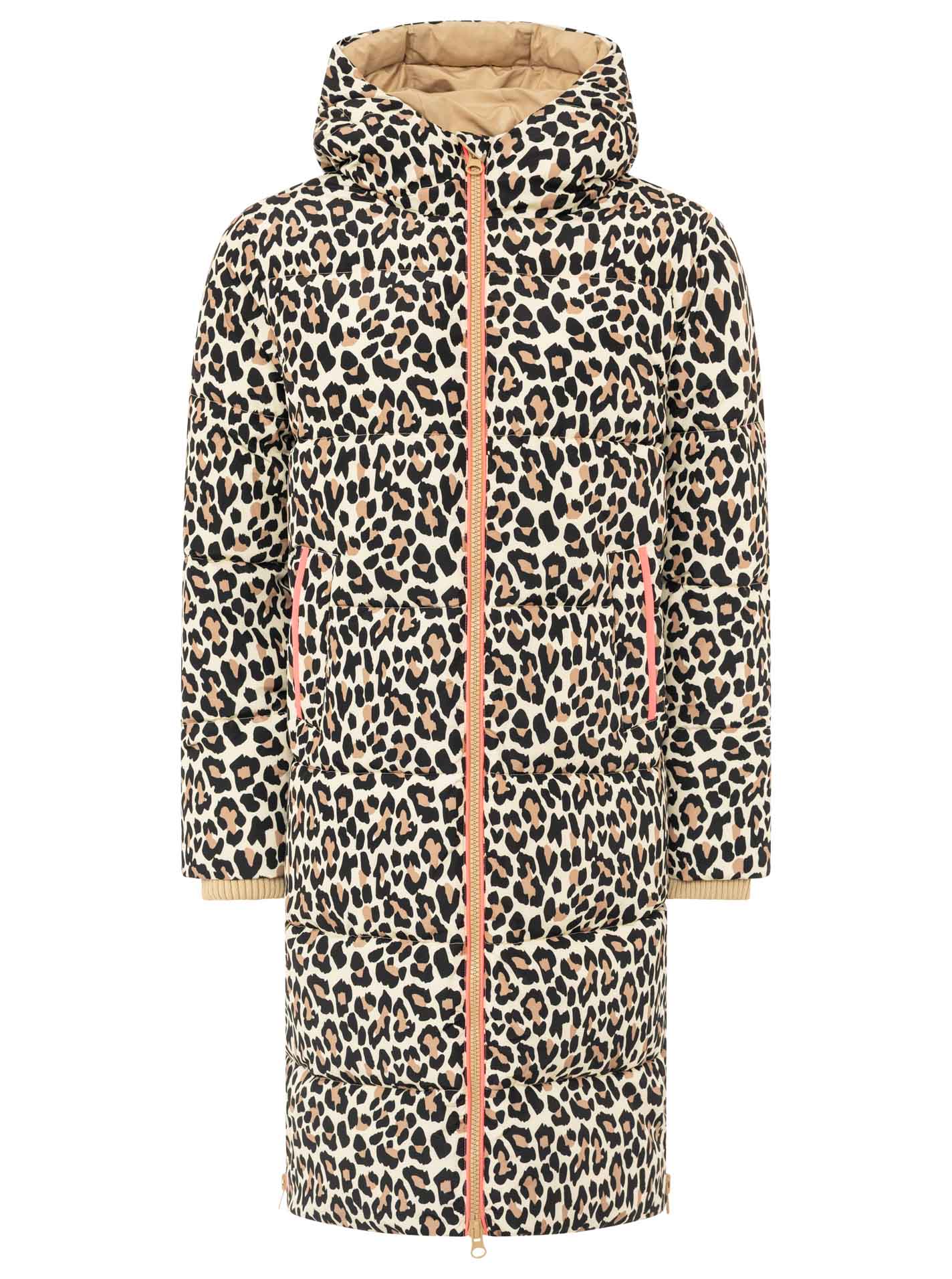 Langer Steppmantel "Leo AOP"