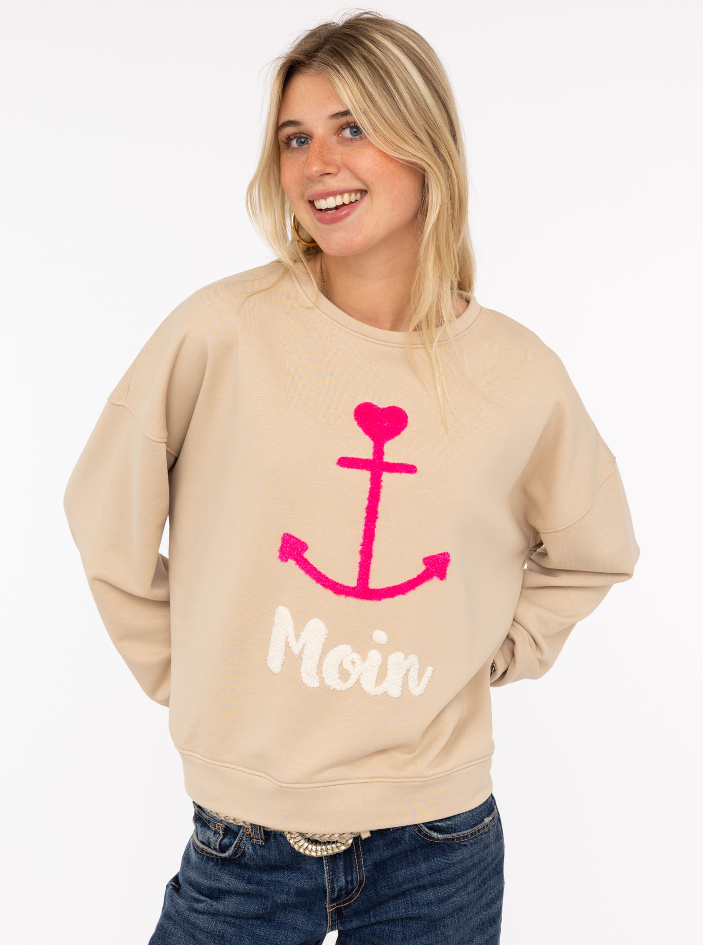 Sweatshirt BW "Gestickter Anker"