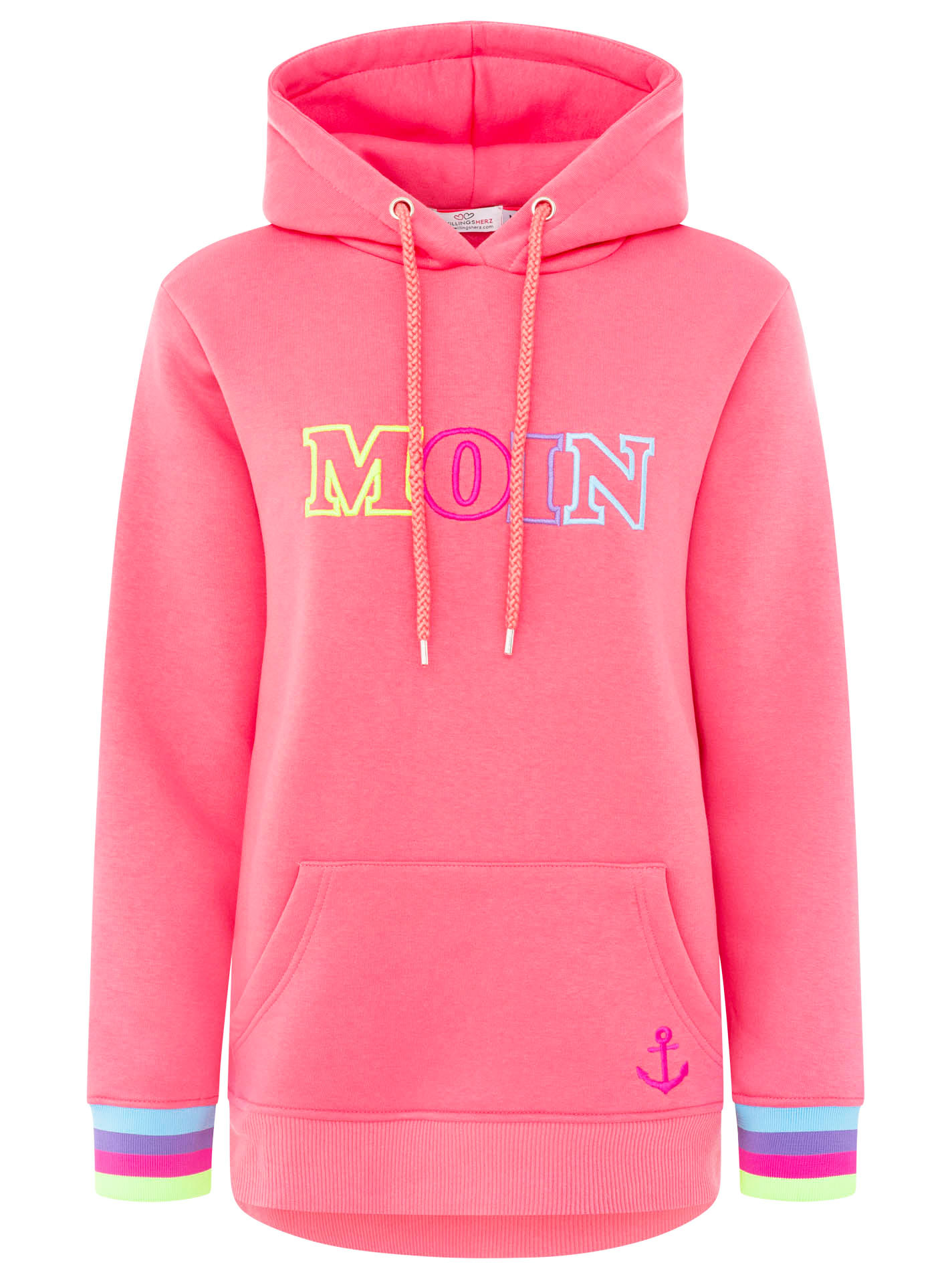 ART69d60b22a7302_013_Hoodie_ColorfulMoin_31743_Pink Hoodie "Colourful Moin"