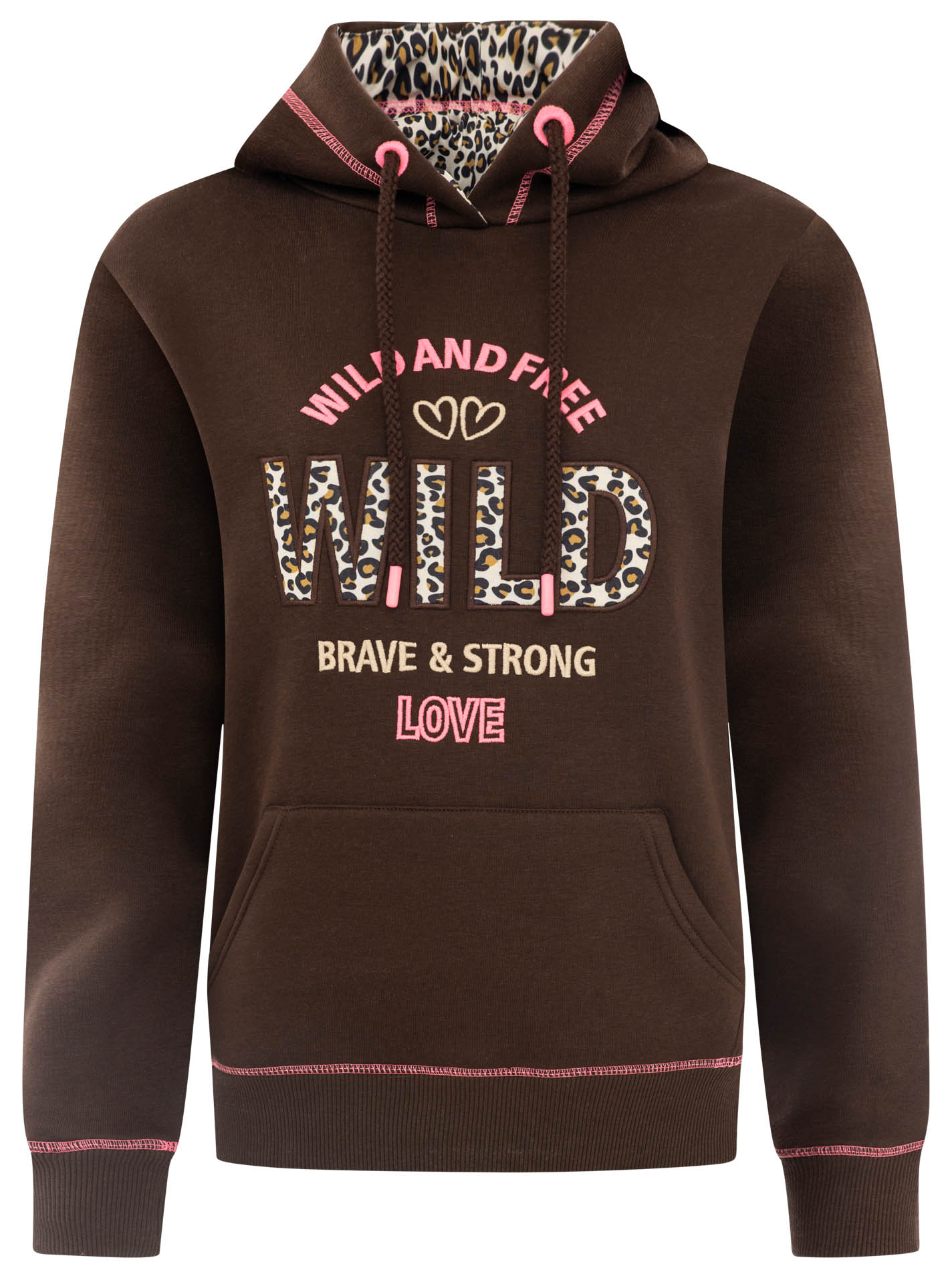Hoodie "Wild Free Brave Strong"