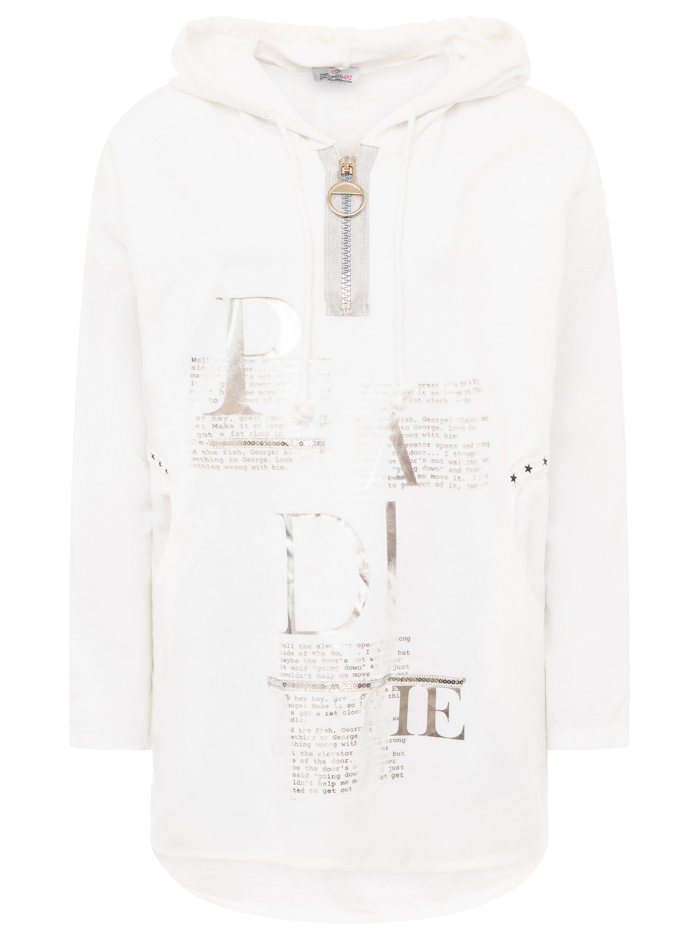 Zip Hoodie BW "verse"