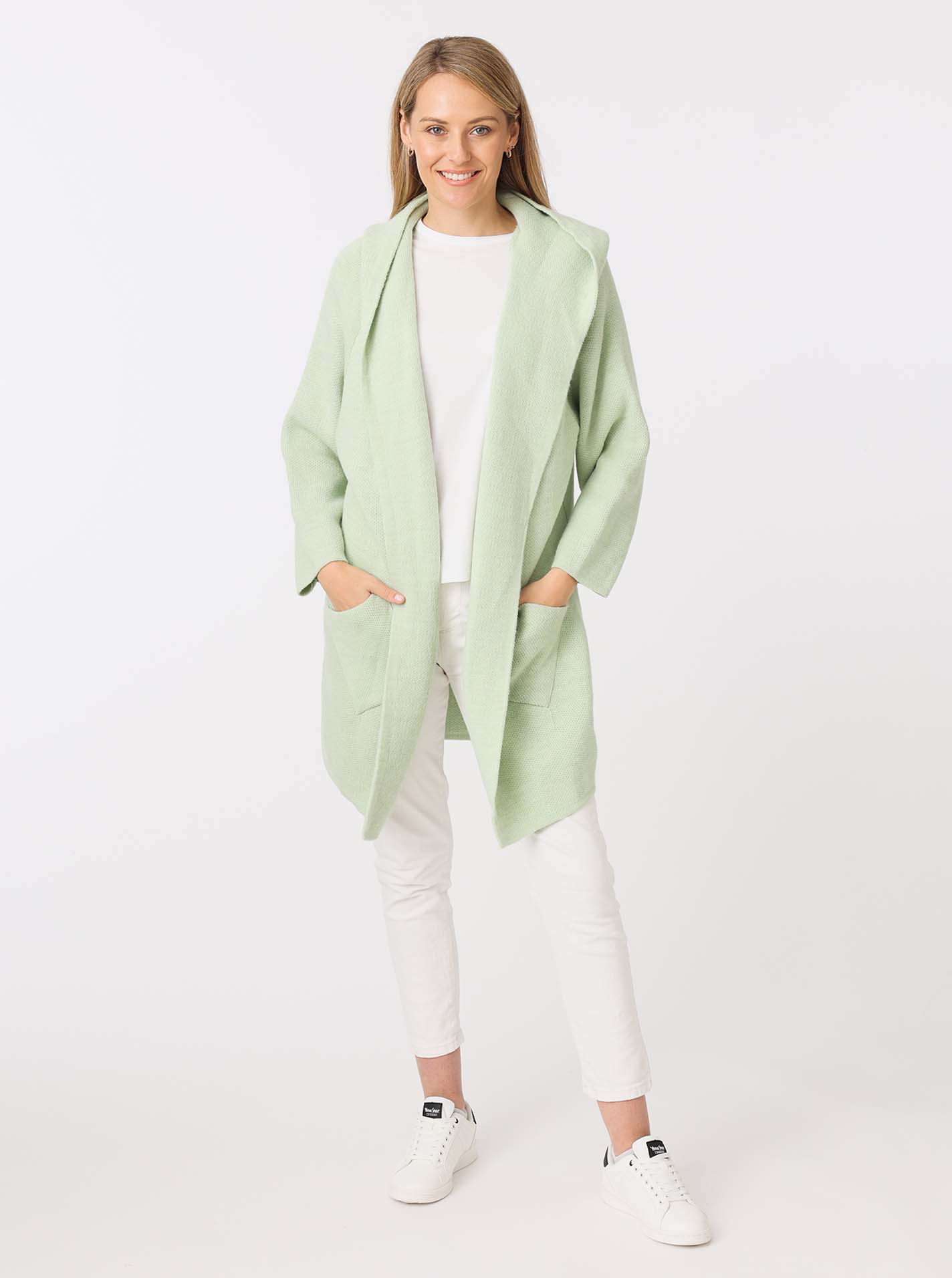 Kapuzenstrickjacke "New Vibes"