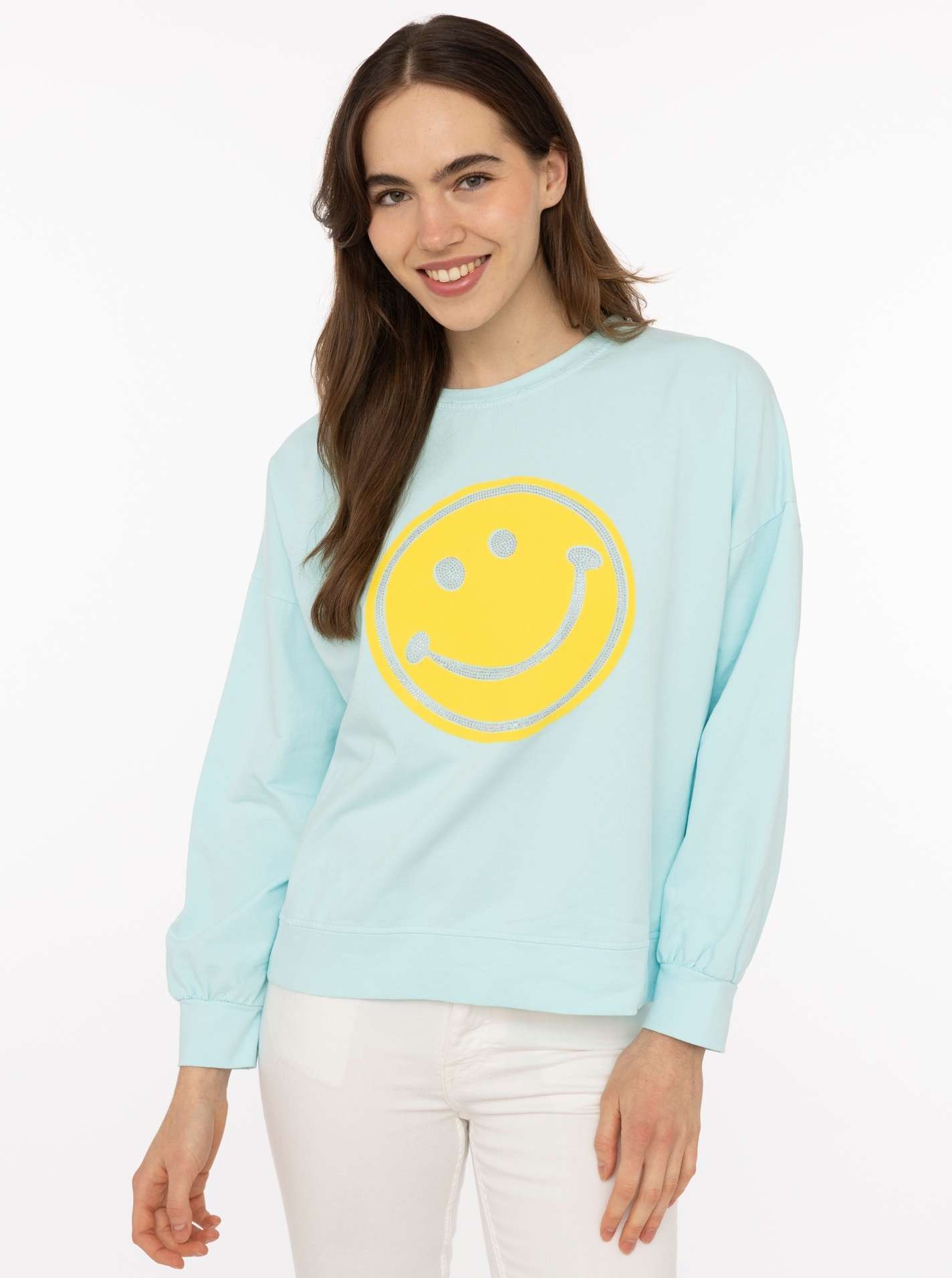 Sweatshirt BW "Smile & Strass"