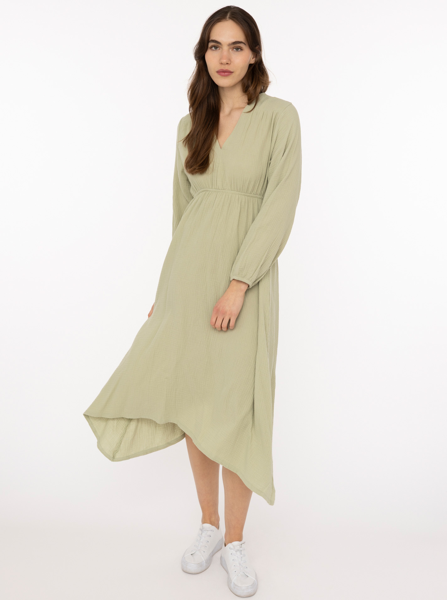 Maxikleid Musselin BW "Uni"