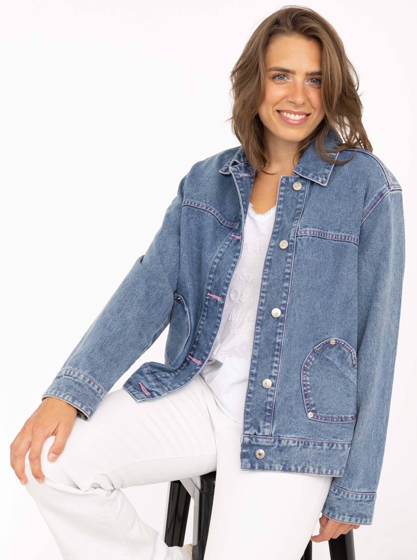 Jeansjacke Herz