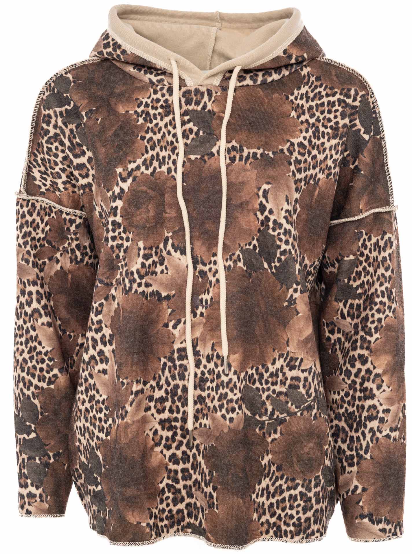 ART6925c8f993fa2_029_HoodieDoubleface_LeoBlumen_Braun Hoodie Doubleface "Leo"