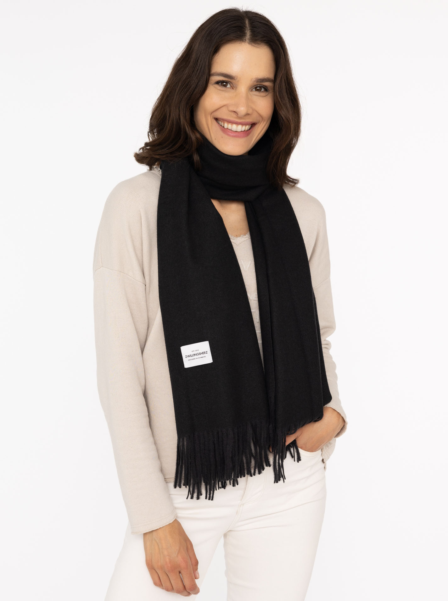 Kuschelschal "Uni & Franse"