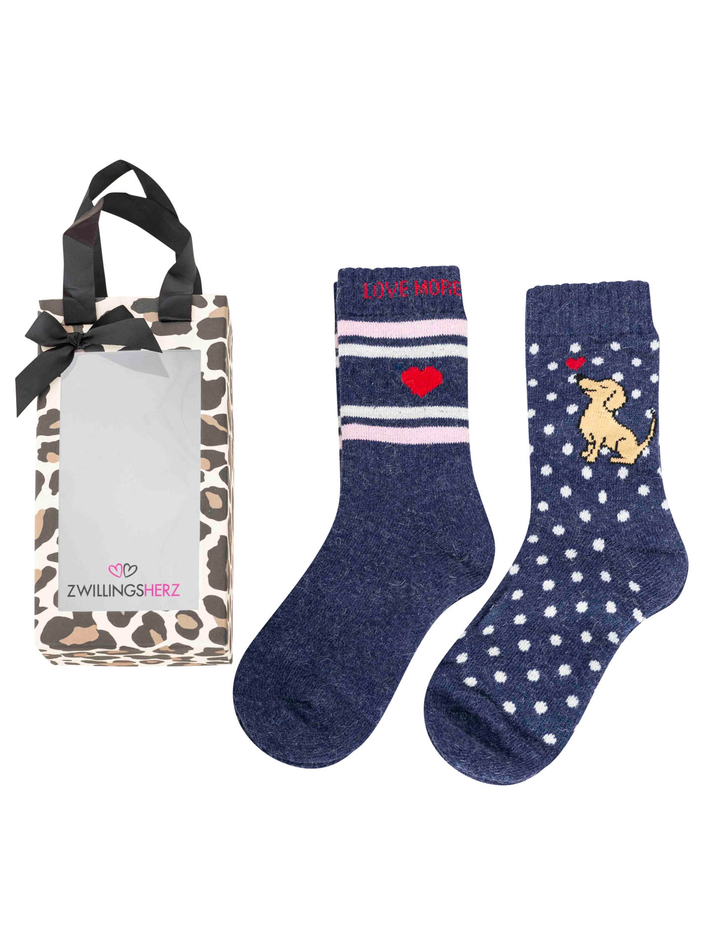 2er Pack Gifting Box Socken "Puppy Love"