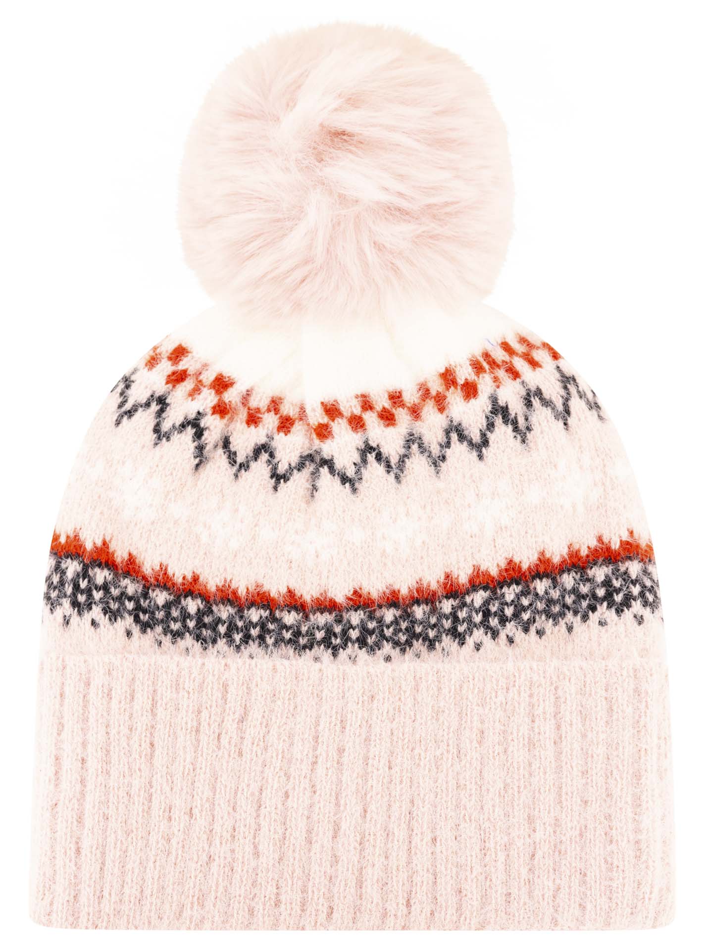Mütze Umschlag mit Bommel "Norway"