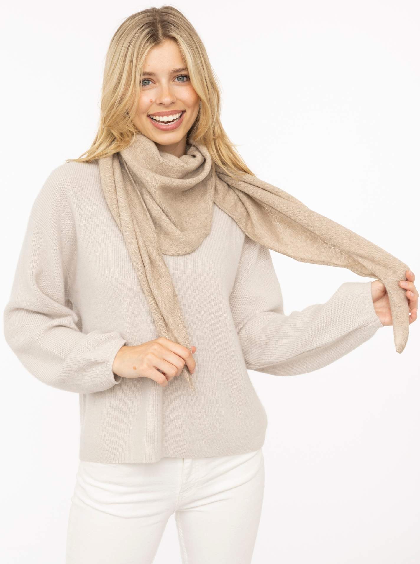 100% Cashmere Dreieckstuch "Uni"