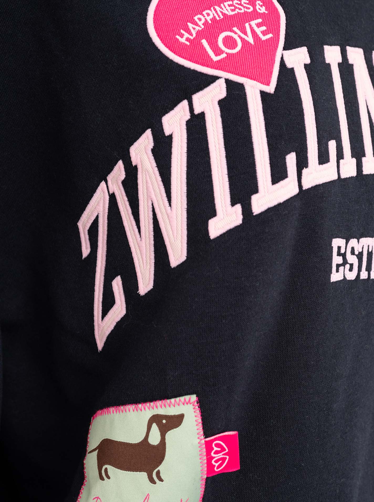 Oversize Hoodie "Zwillingsherz Patches"