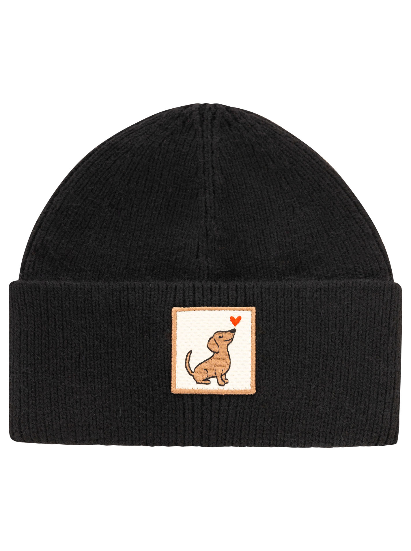 Umschlagmütze Wollmix "Dackel"