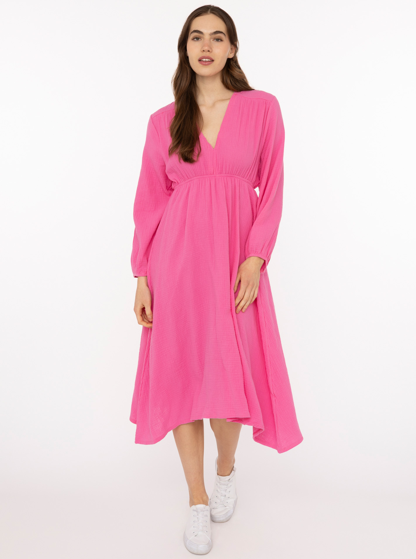 Maxikleid Musselin BW "Uni"