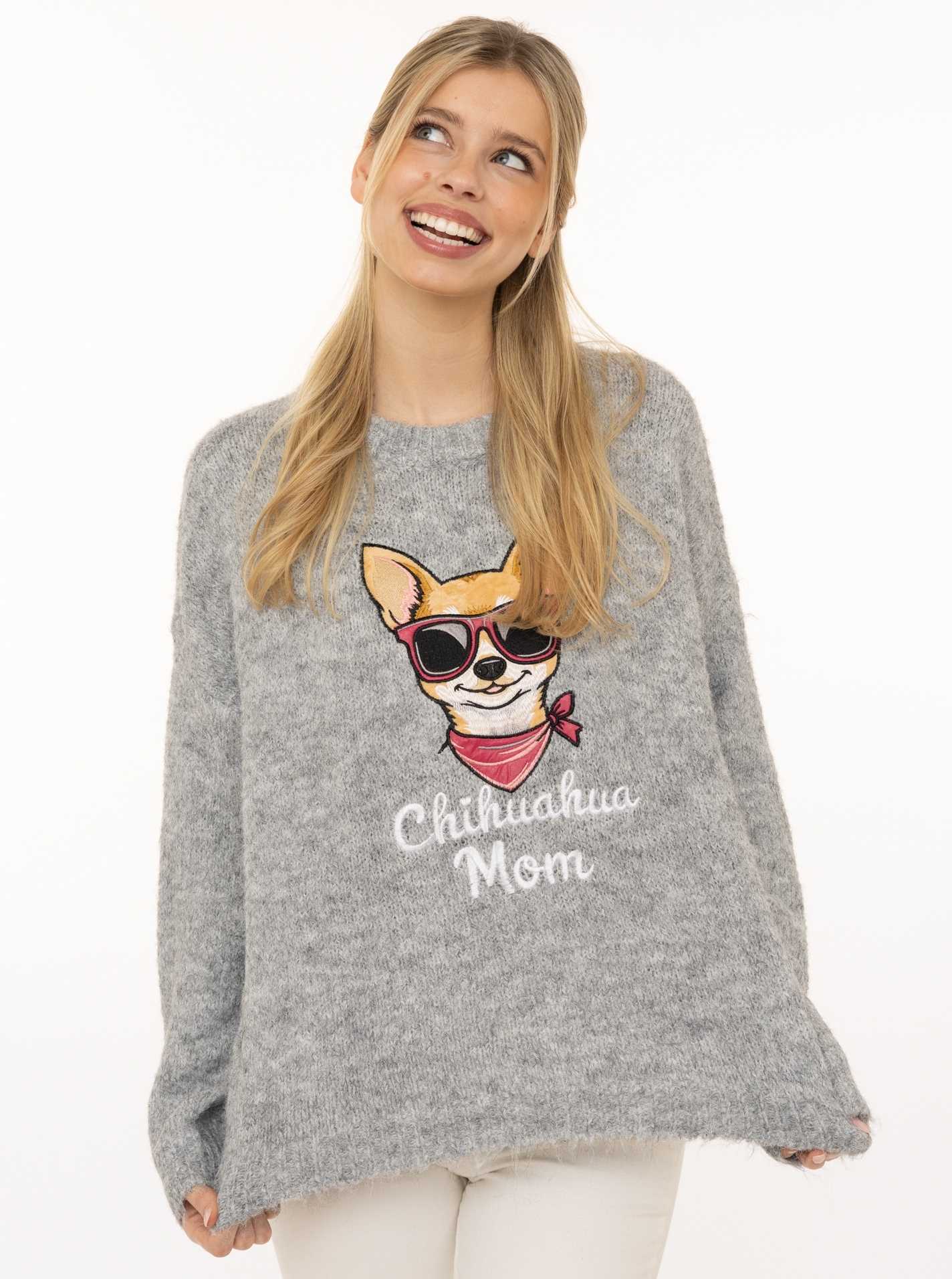 Pullover Wollmix "Chihuahua Mom"
