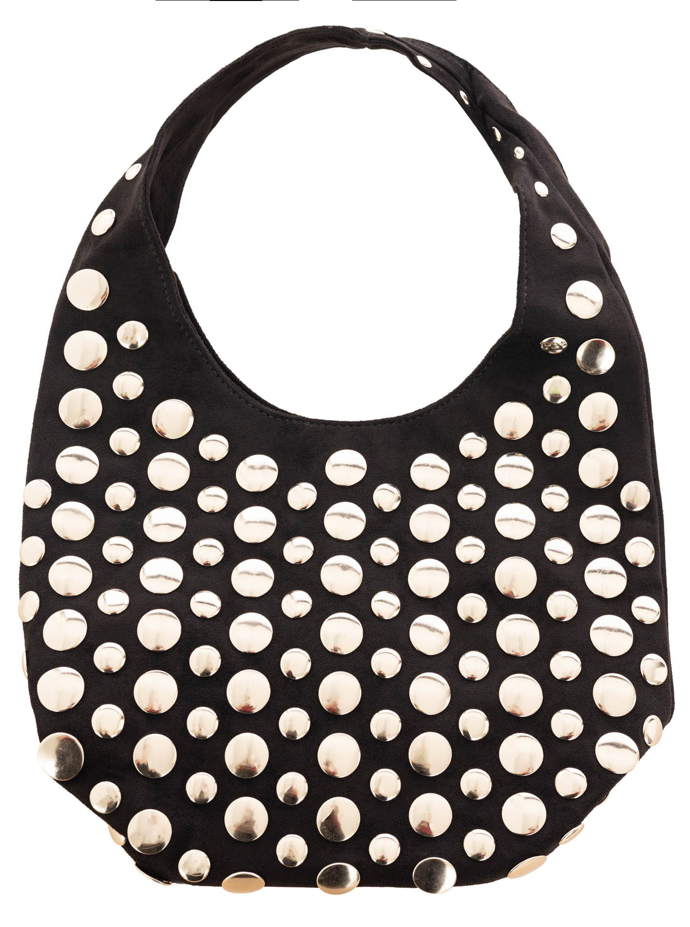 ART695d0ffe9dd92_003_Tasche_WildlederNietenKlein_4612_K258122_Schwarz Velour Shopper Boxy "Nieten"