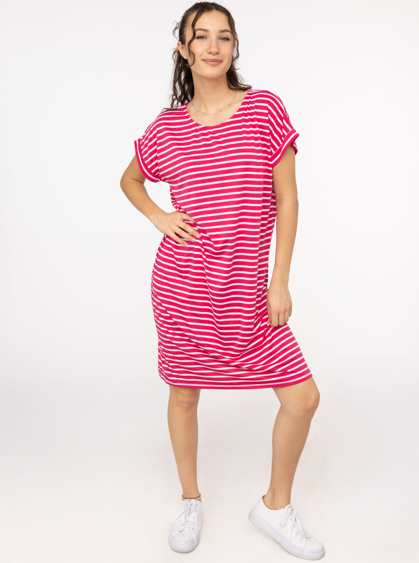 Viskose Kleid "Streifen"