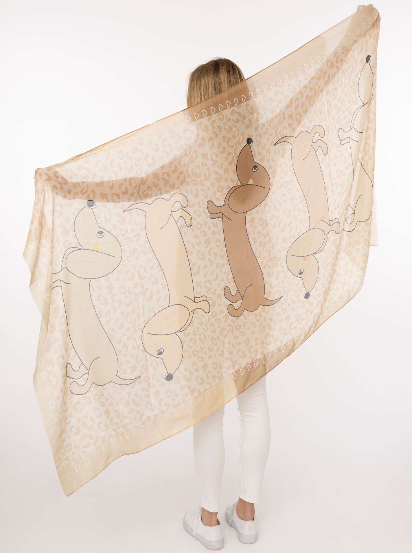 Schal Viskose Mix "Leo Dogs"