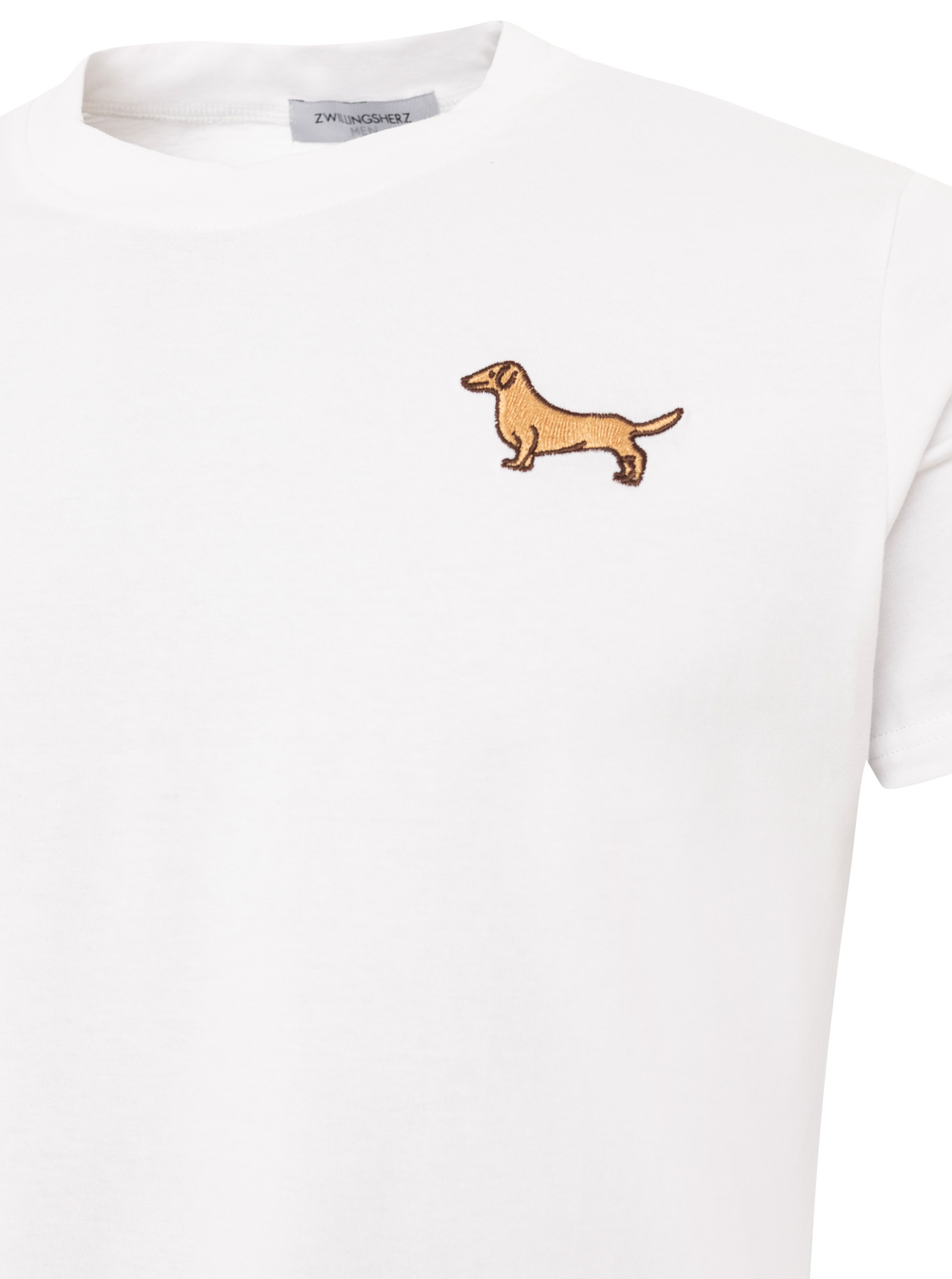 Slim Fit Herren T-Shirt "Dog Stickerei"