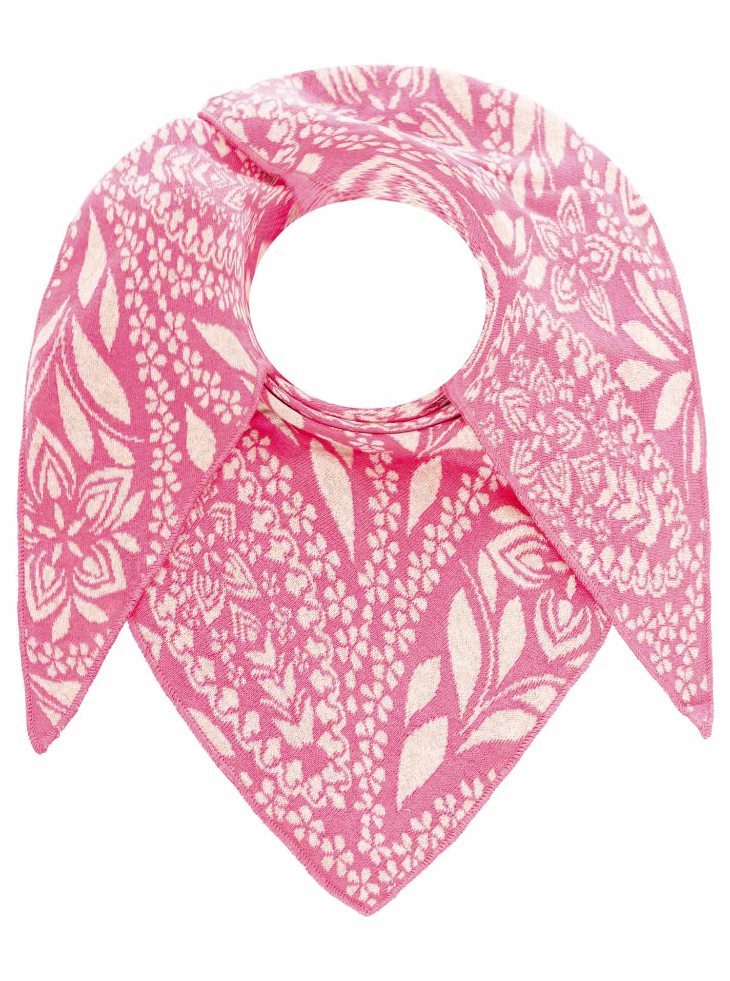 Dreieckstuch BW "Paisley Blätter"