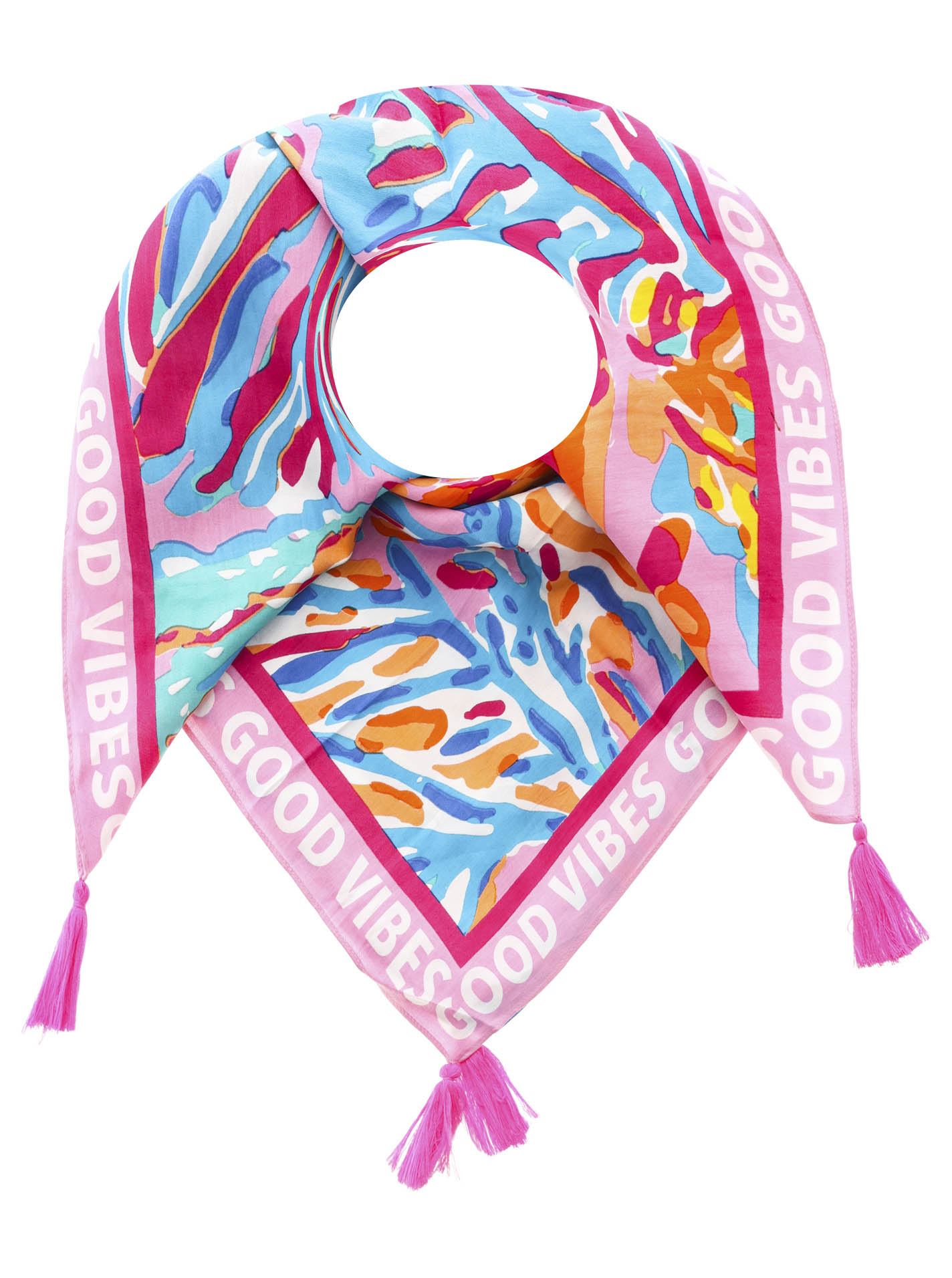 Viereckstuch 100% Organic Bamboo "Happy Paisley & Blumenarten"