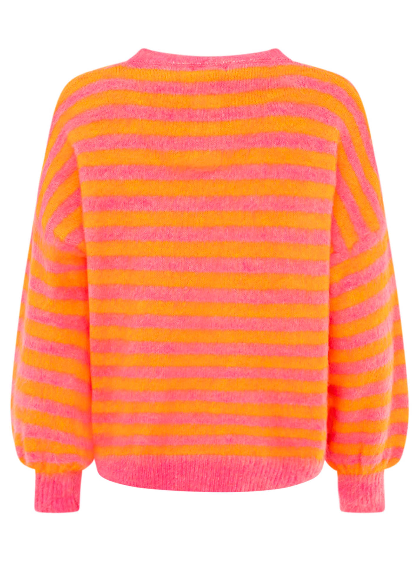 Wollmix Pullover "Neonstreifen"