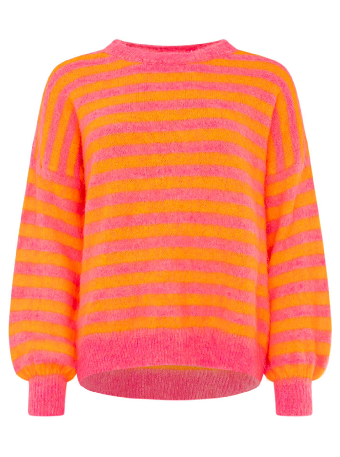 Wollmix Pullover "Neonstreifen"