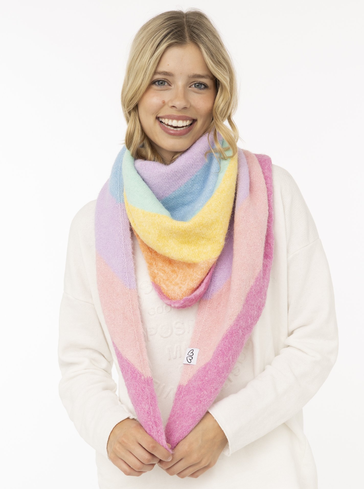Dreieckstuch Strick "Pastel Crush"