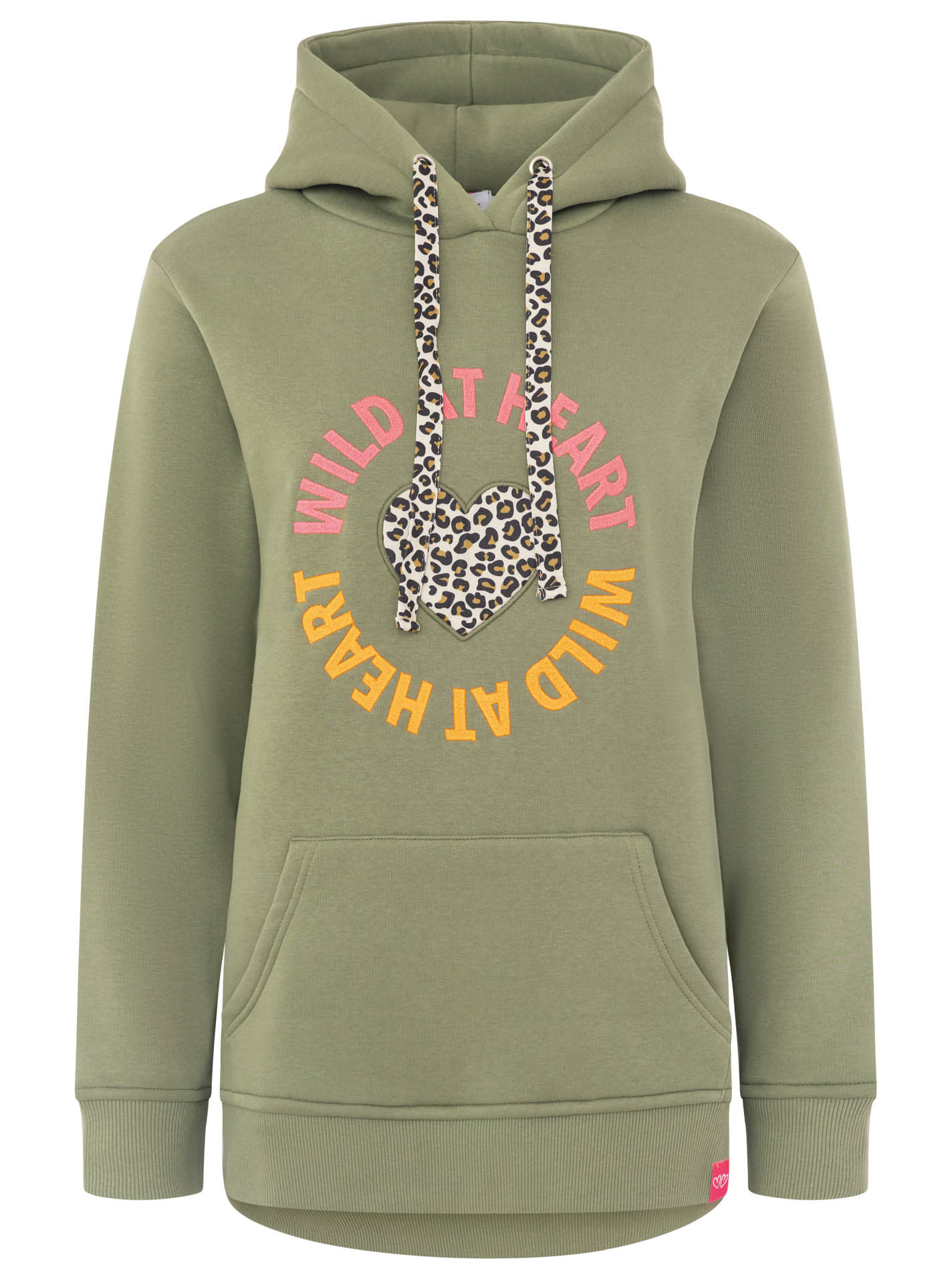 ART69d609694439c_044_Hoodie_WildatHeart_31740_Olive Hoodie "Wild at Heart"