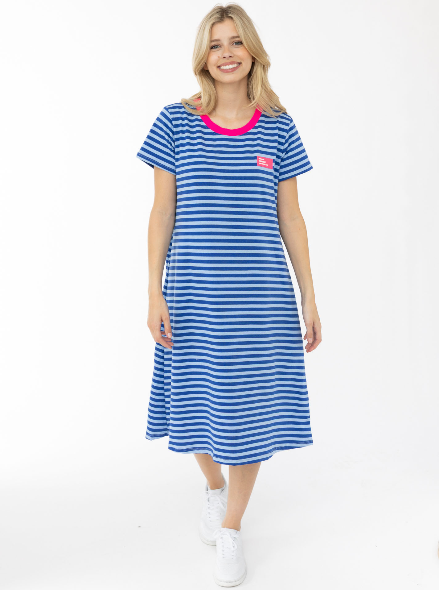 Sweat Kleid "Neon Streifen"