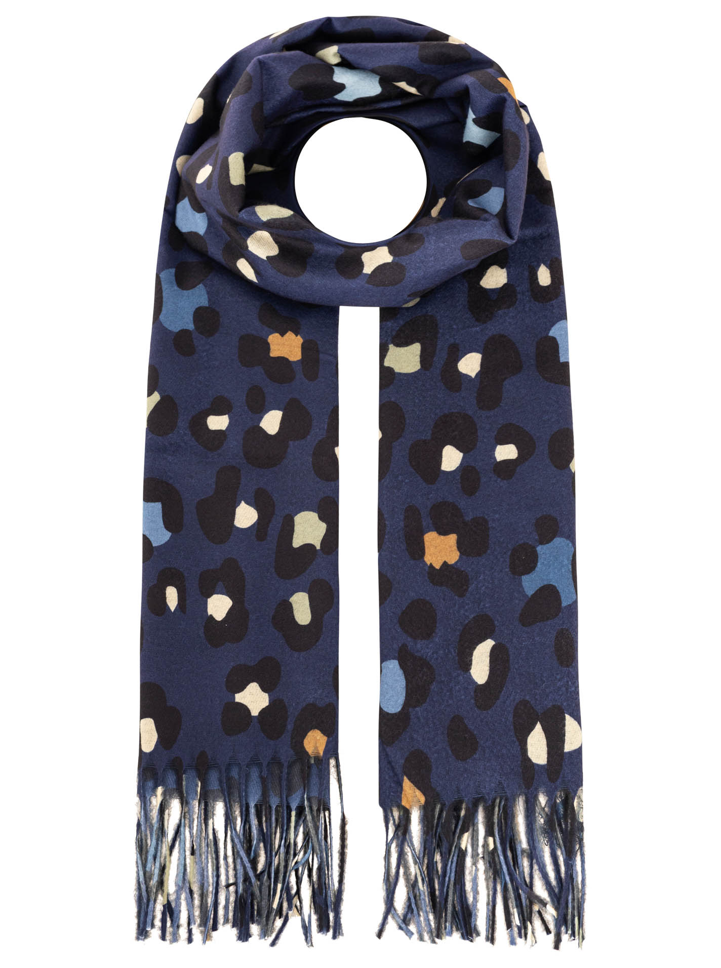 Schal Digital Print "Leo Fringe"
