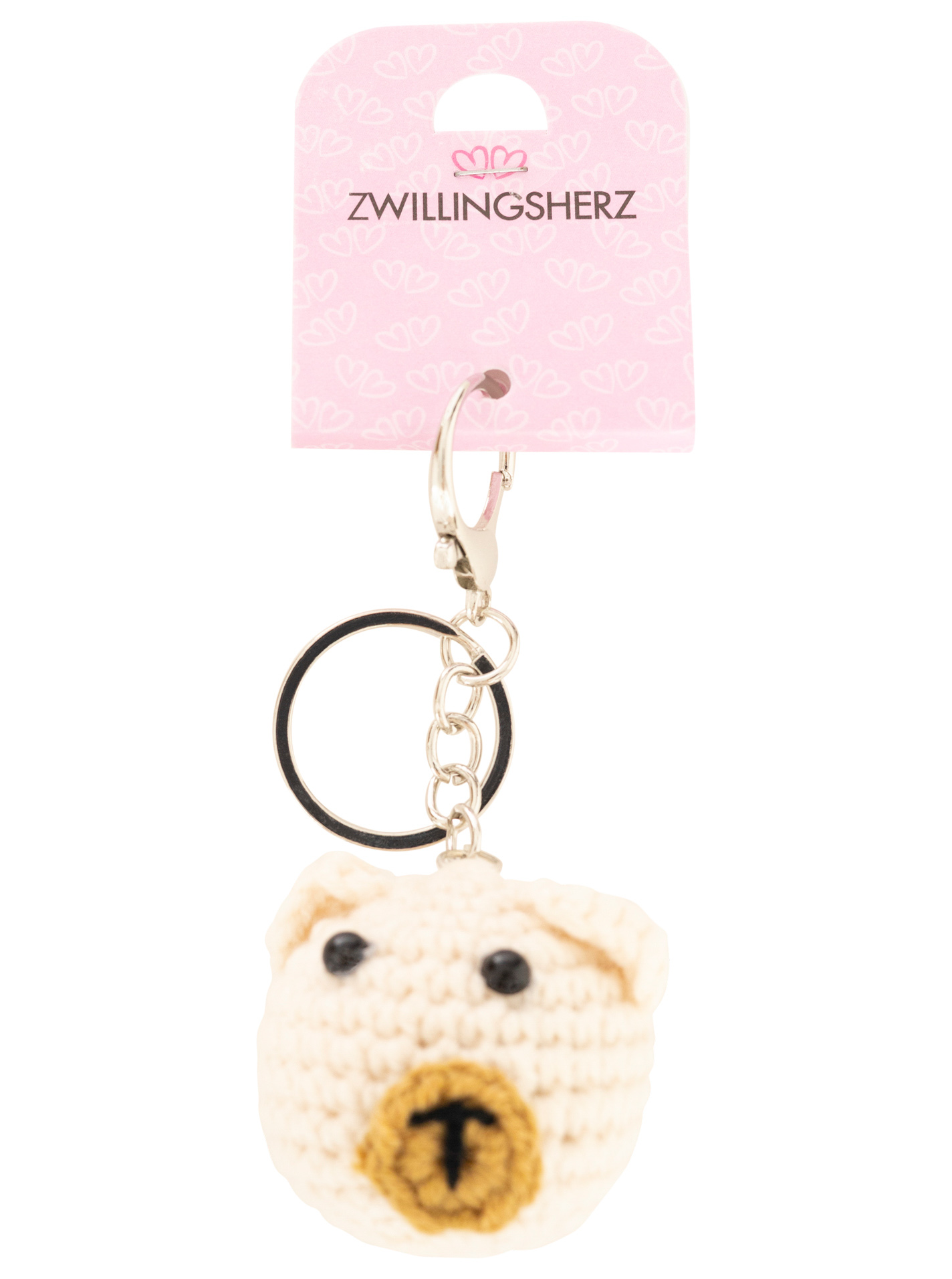 Schlüsselanhänger 10er Set "Gehäkeltes Bärchen"