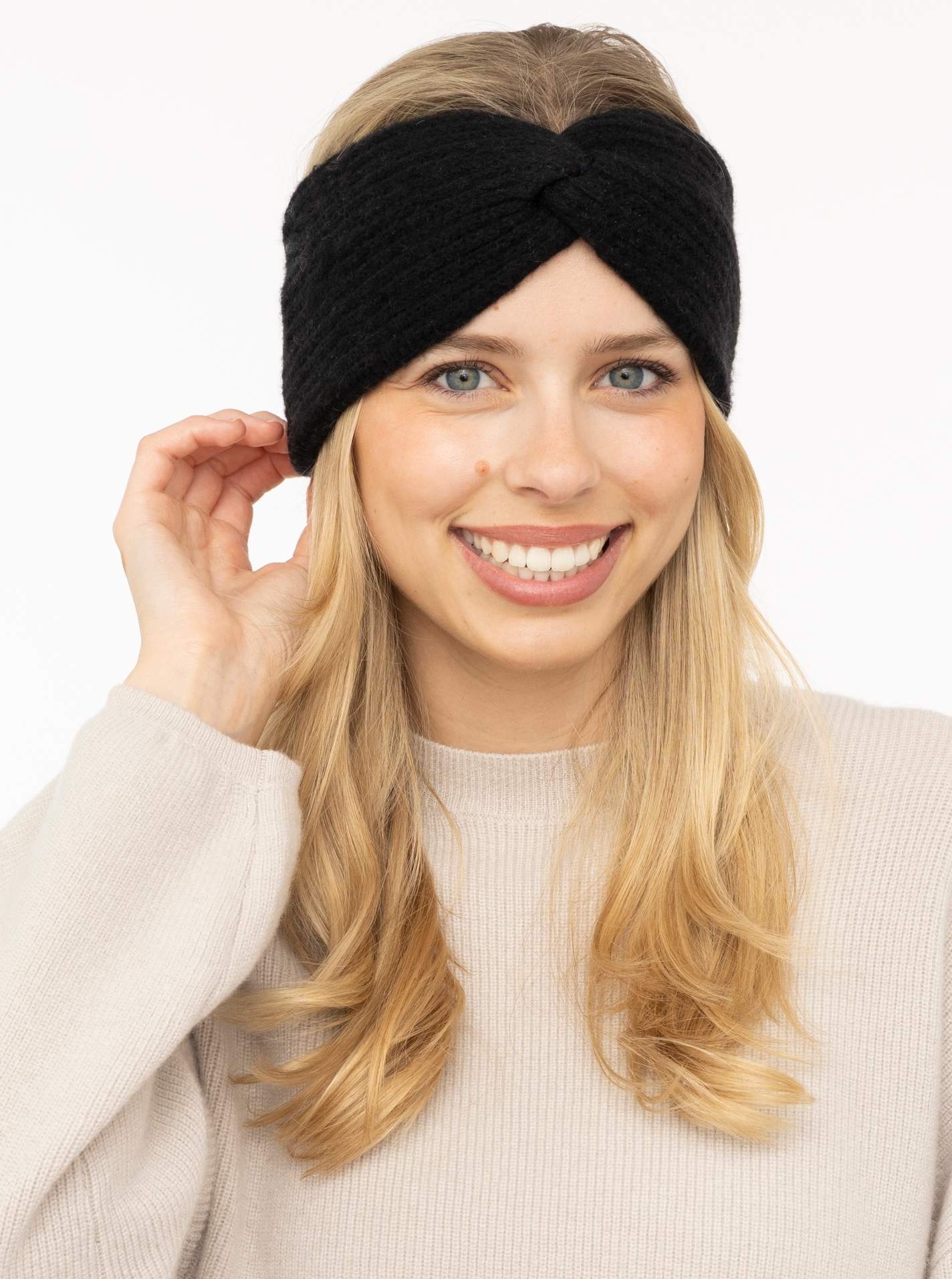 100% Cashmere Stirnband "Rippe"