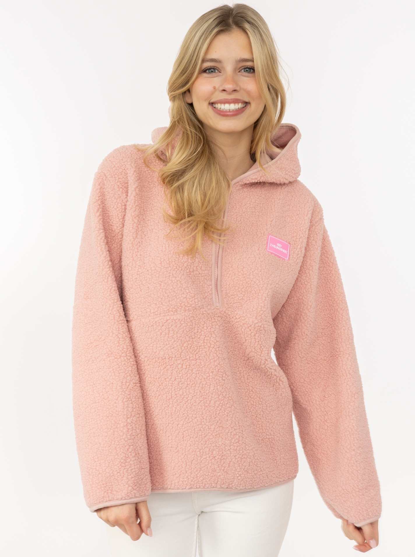 Teddyhoodie mit Zipper "Zwillingsherz"