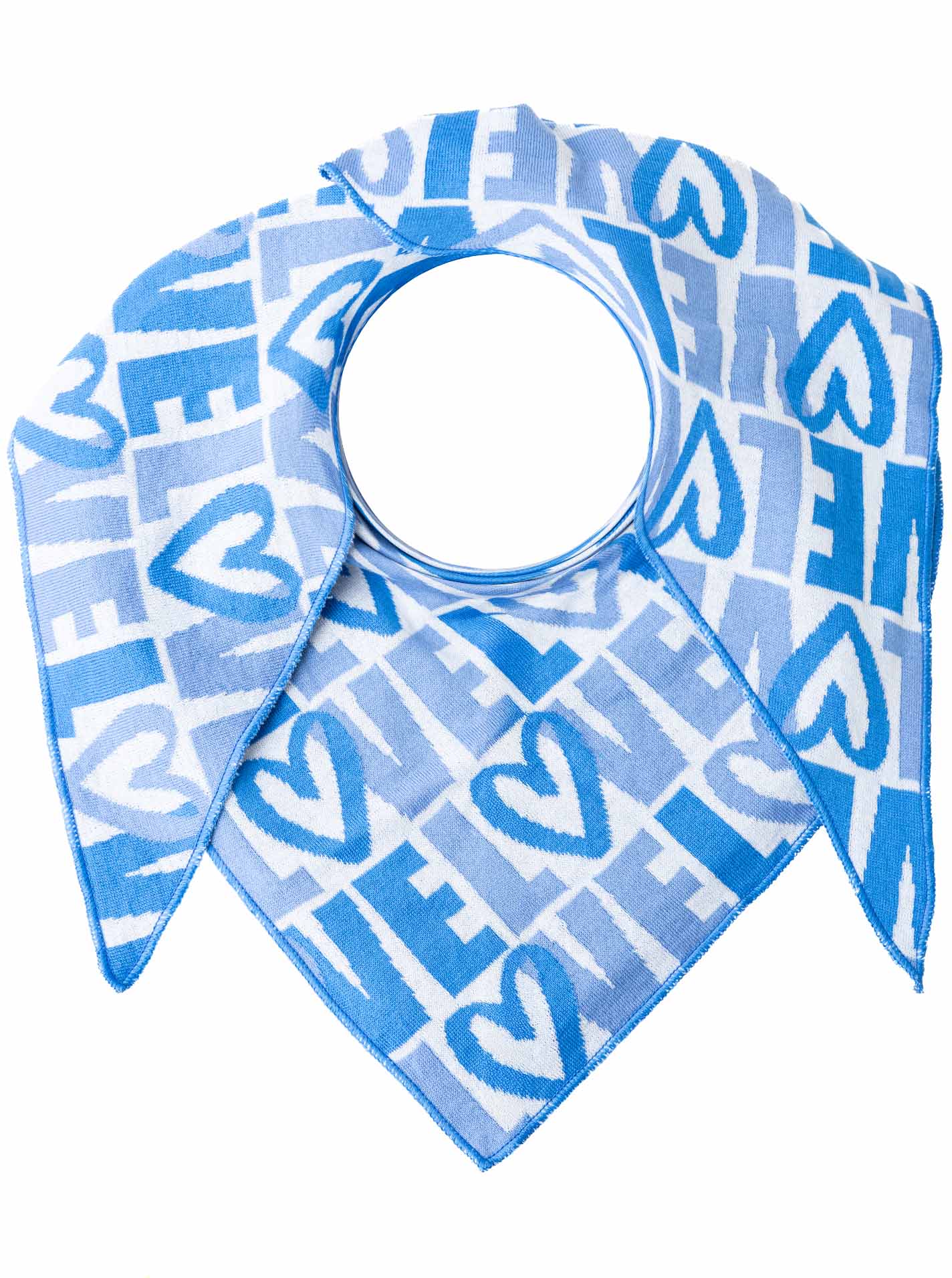 ART68413ffc7583f_084_Dreieckstuch_8017_Love love_Blau Dreieckstuch BW "Love Love"