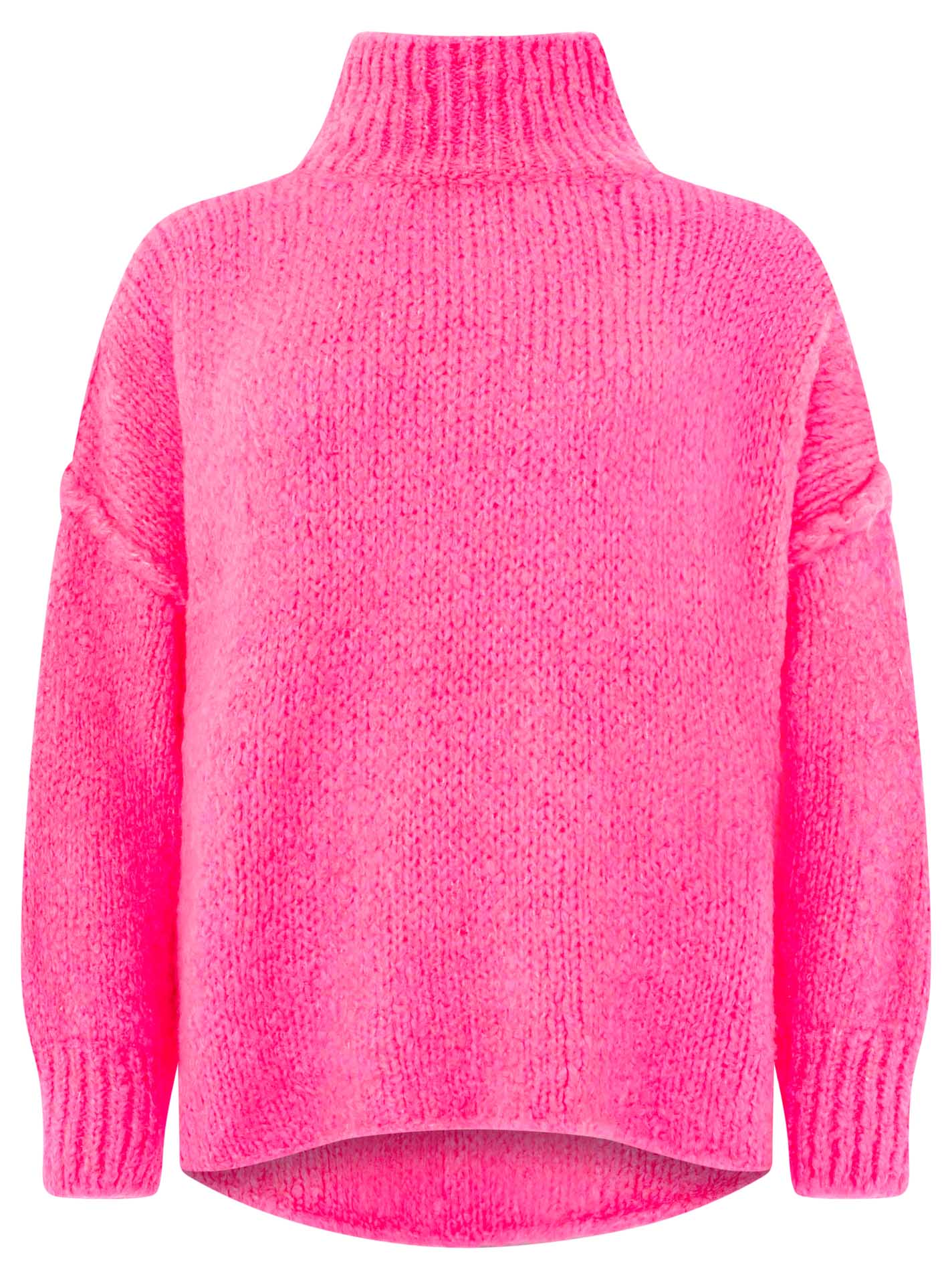 Grobstrick Pullover Stehkragen "Neon"