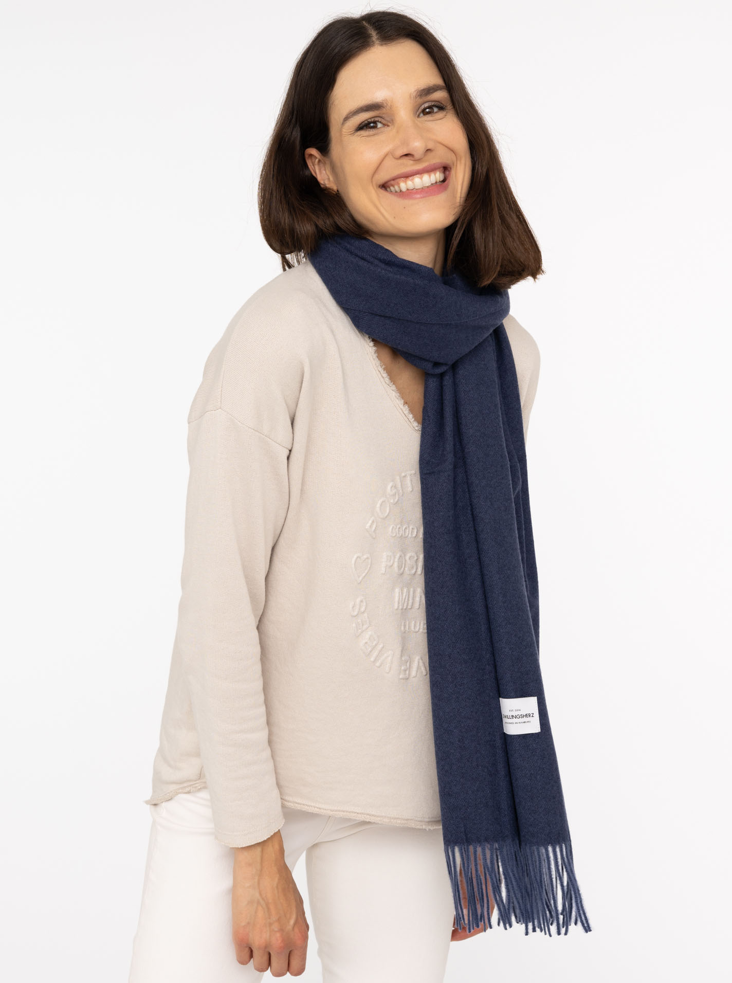 Kuschelschal "Uni & Franse"