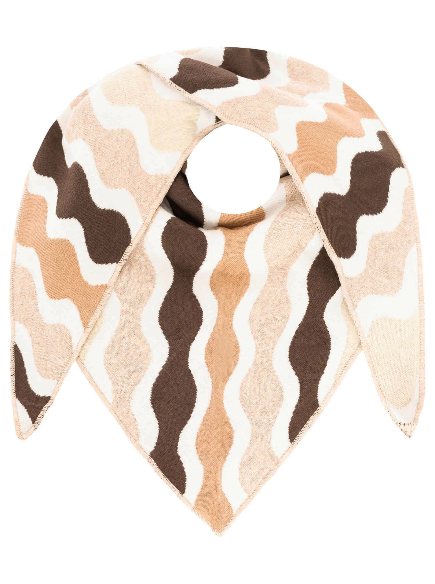 Dreieckstuch BW "Kurvige Streifen"