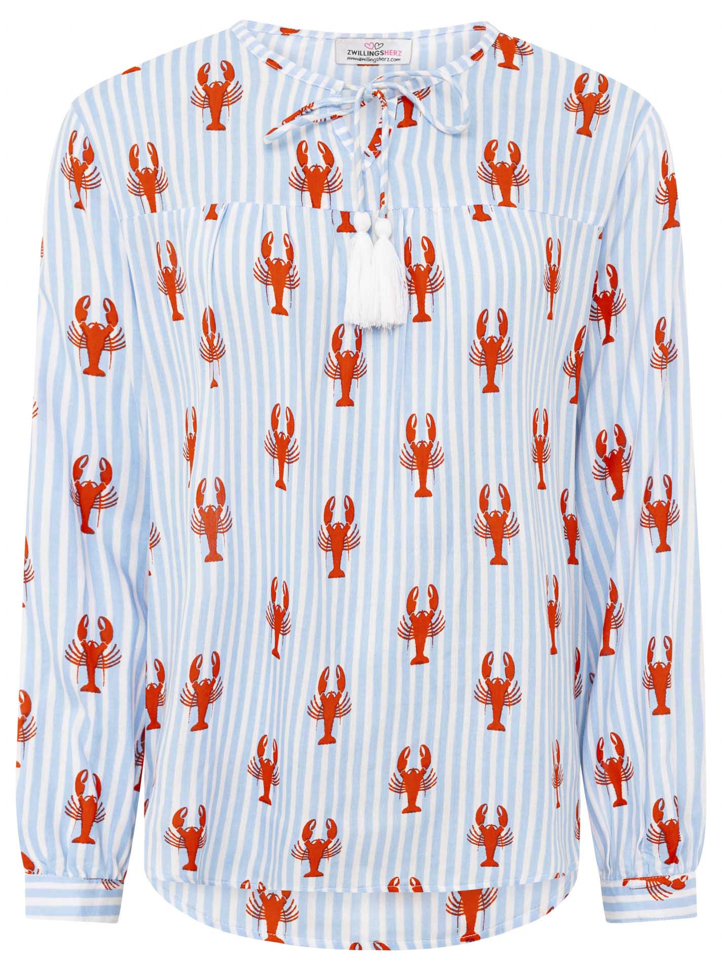 Bluse "Lobsters & Stripes"