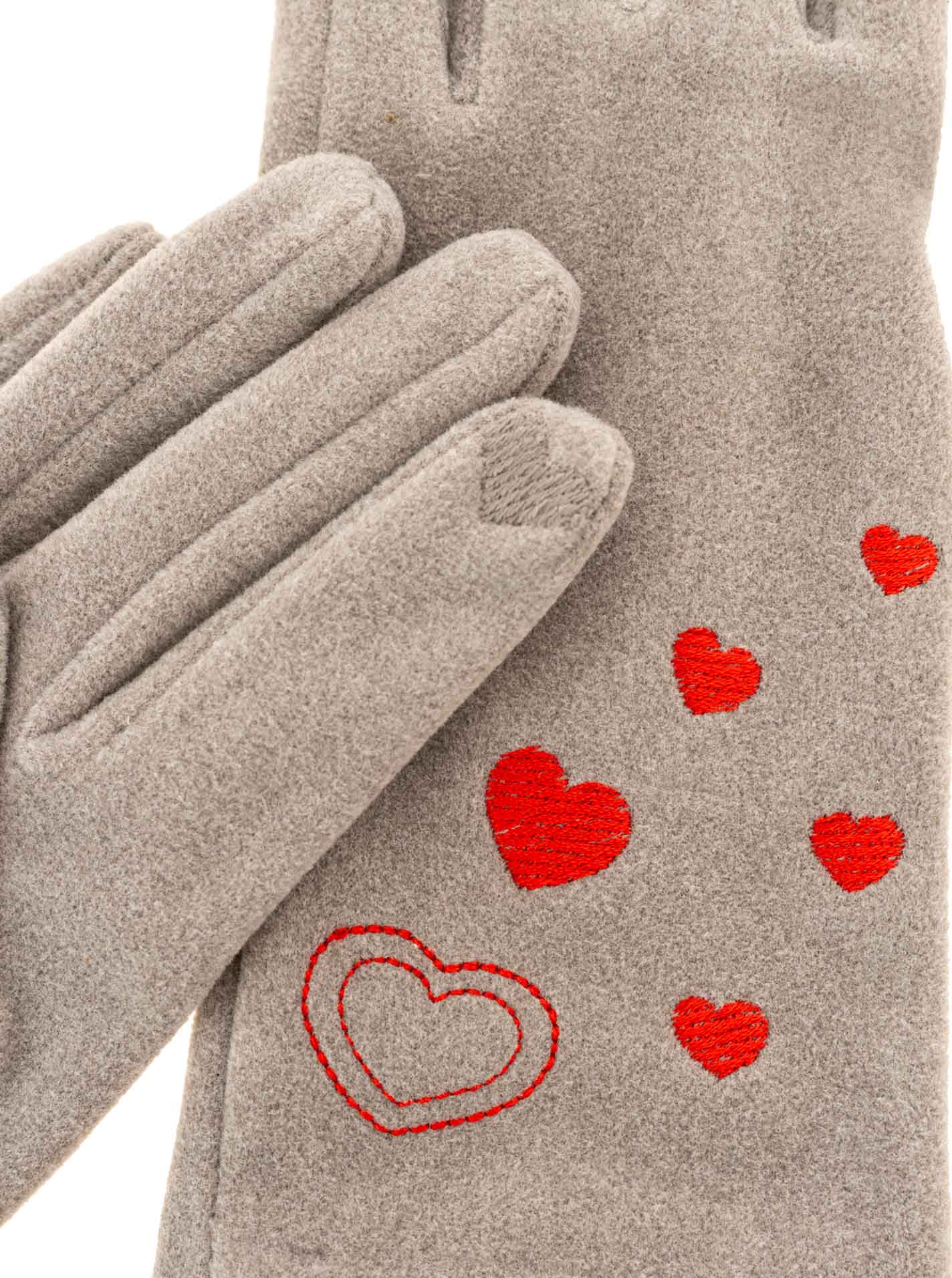 Handschuhe Stickerei 10er Set "Herzen"
