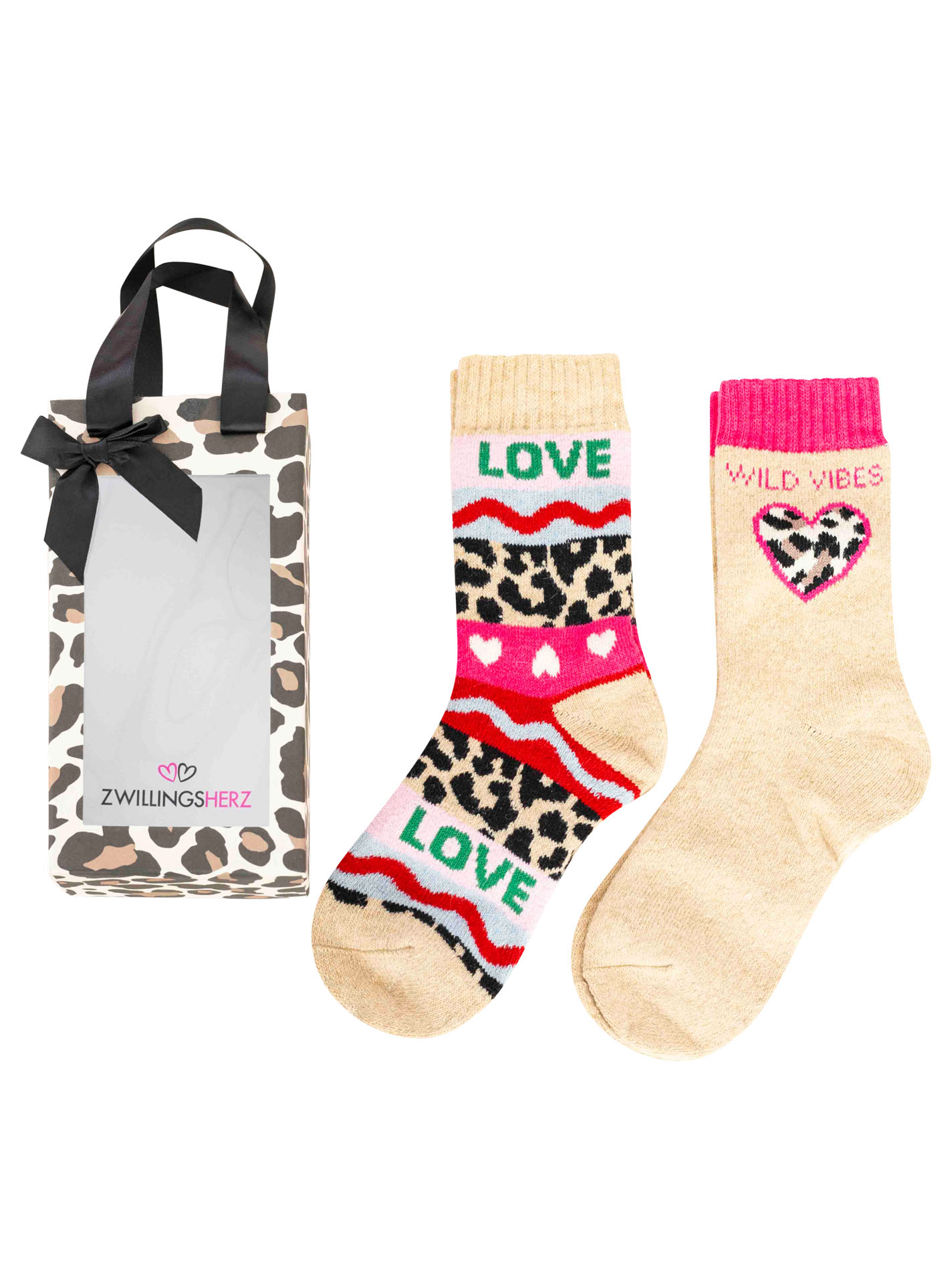 2er Pack Gifting Box Socken "Wild Leo"