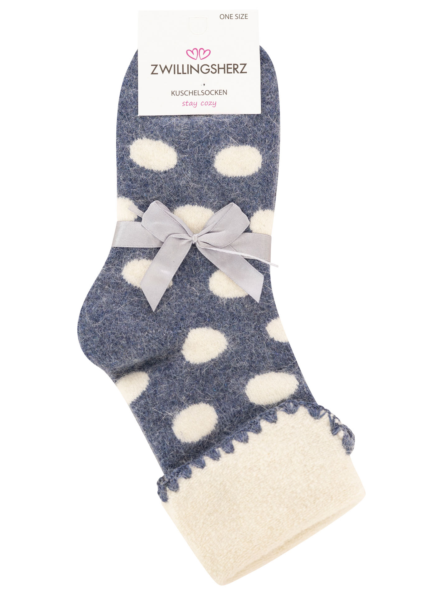 10er Set Kuschelsocken Wollmix "Punkte"