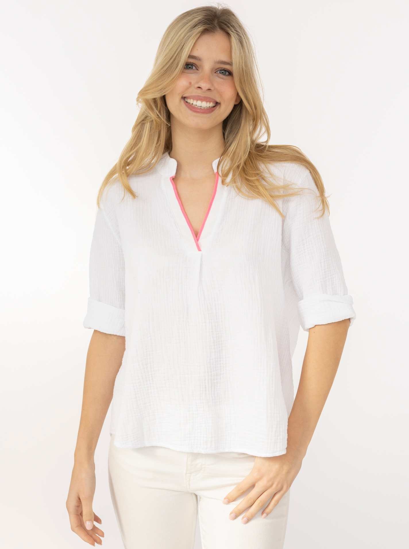 Bluse Musselin "Neon Kante"