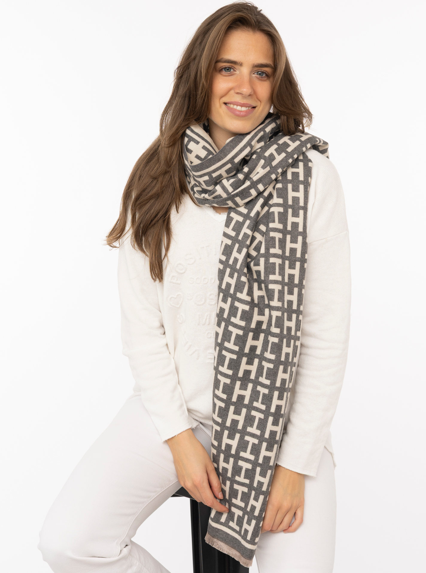 Schal Viskose "H Muster"