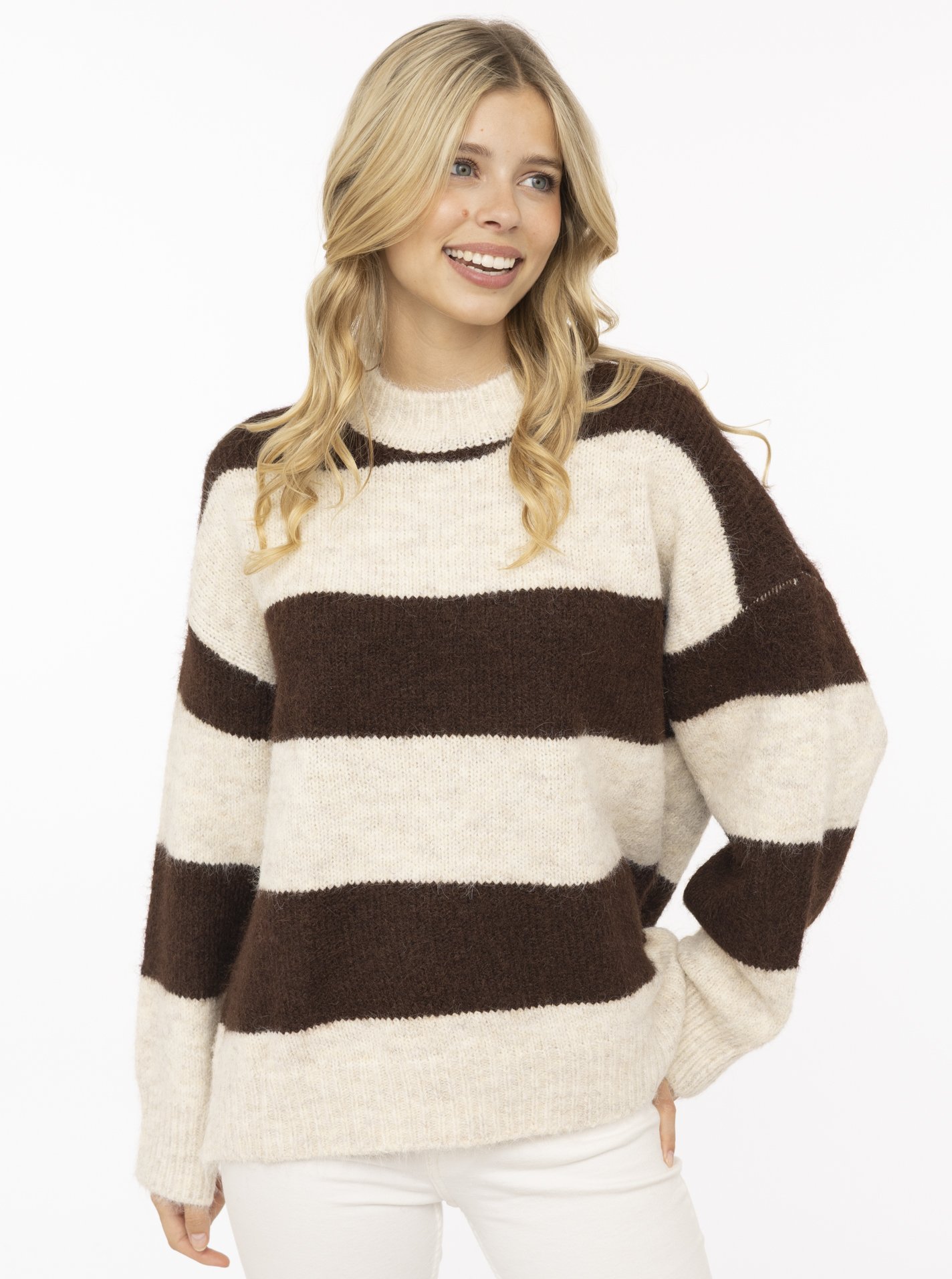 Strickpullover Wollmix "Streifen"