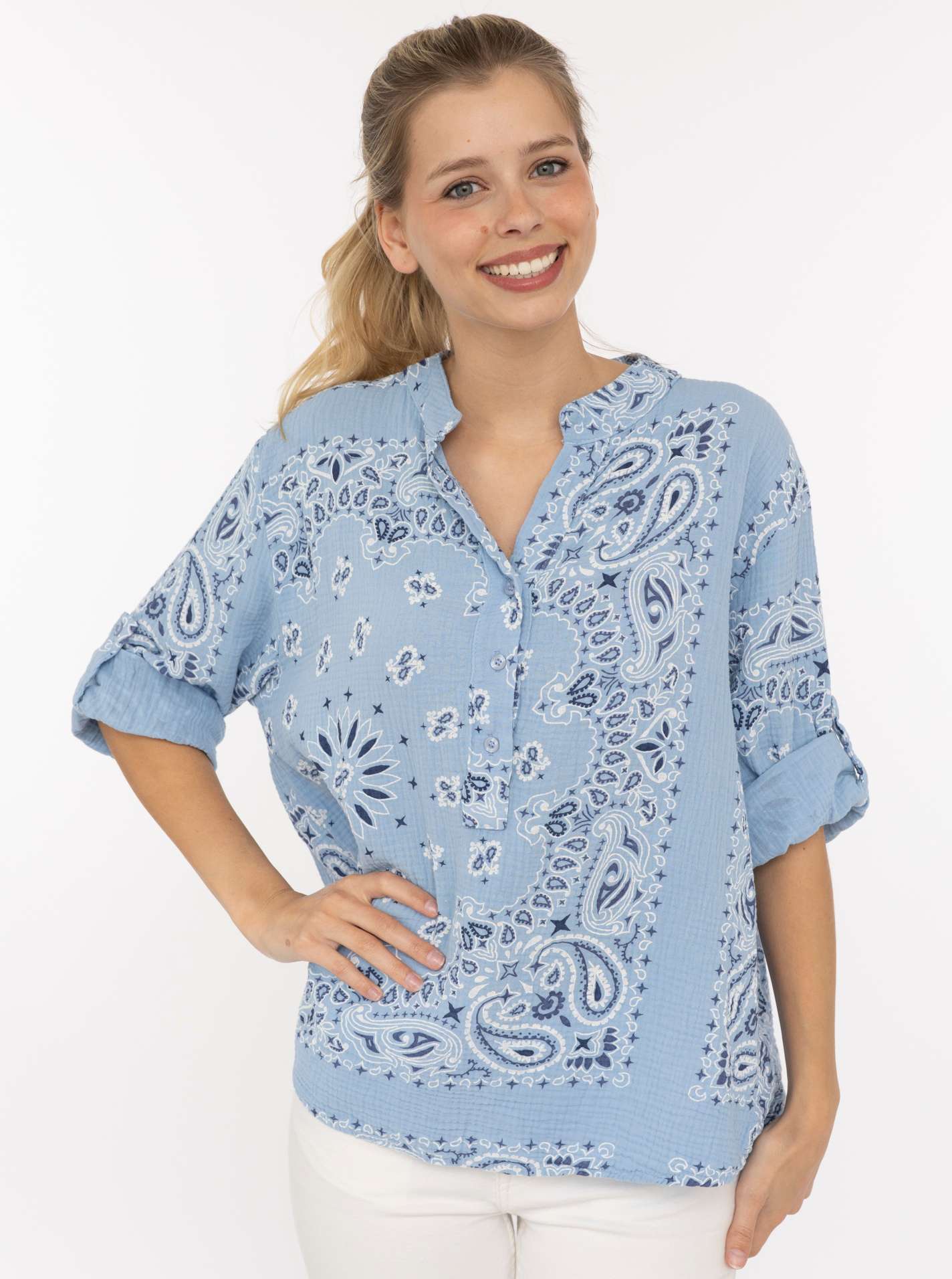 Musselin Bluse "Paisley Dreams"