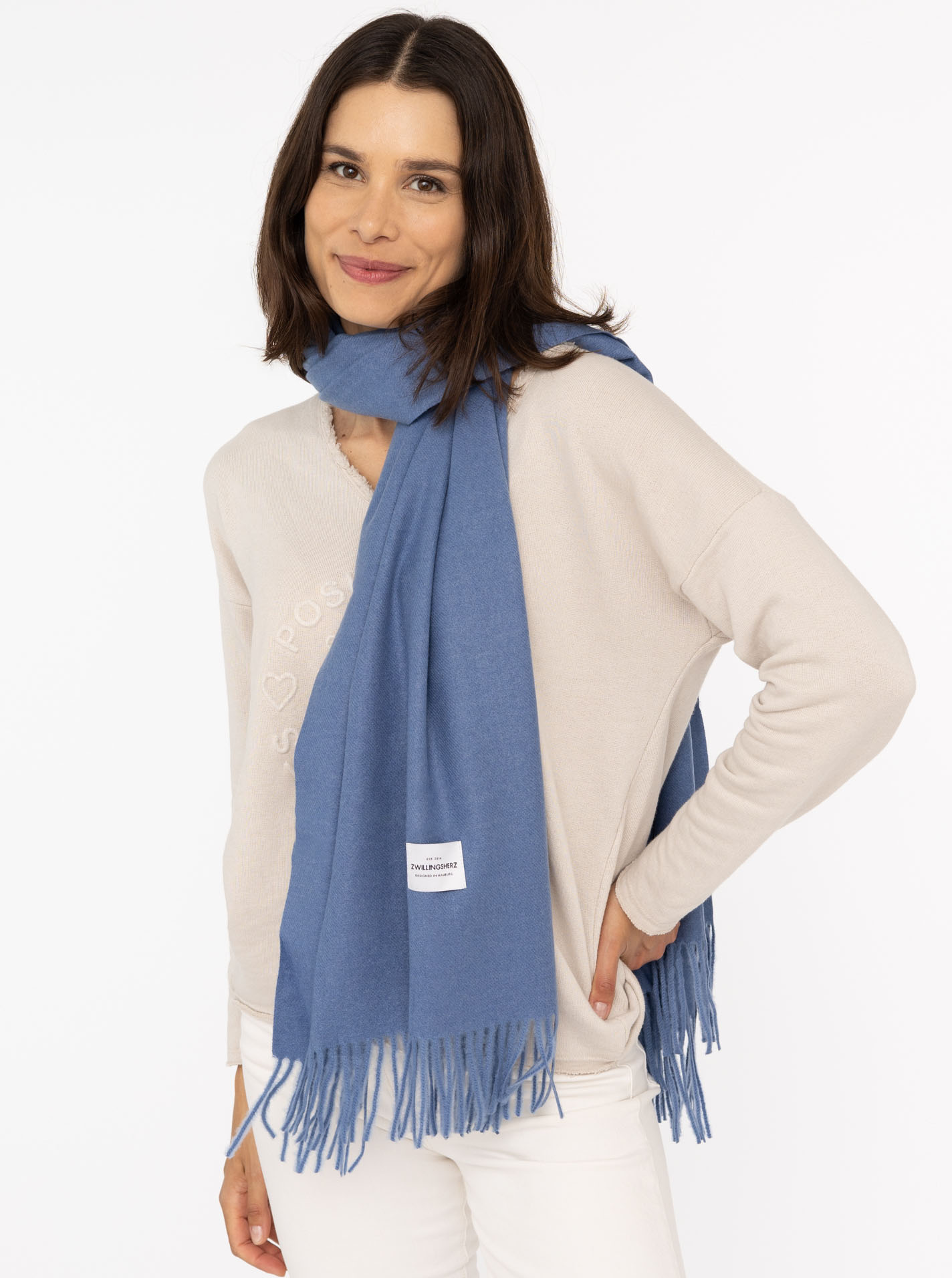 Kuschelschal "Uni & Franse"