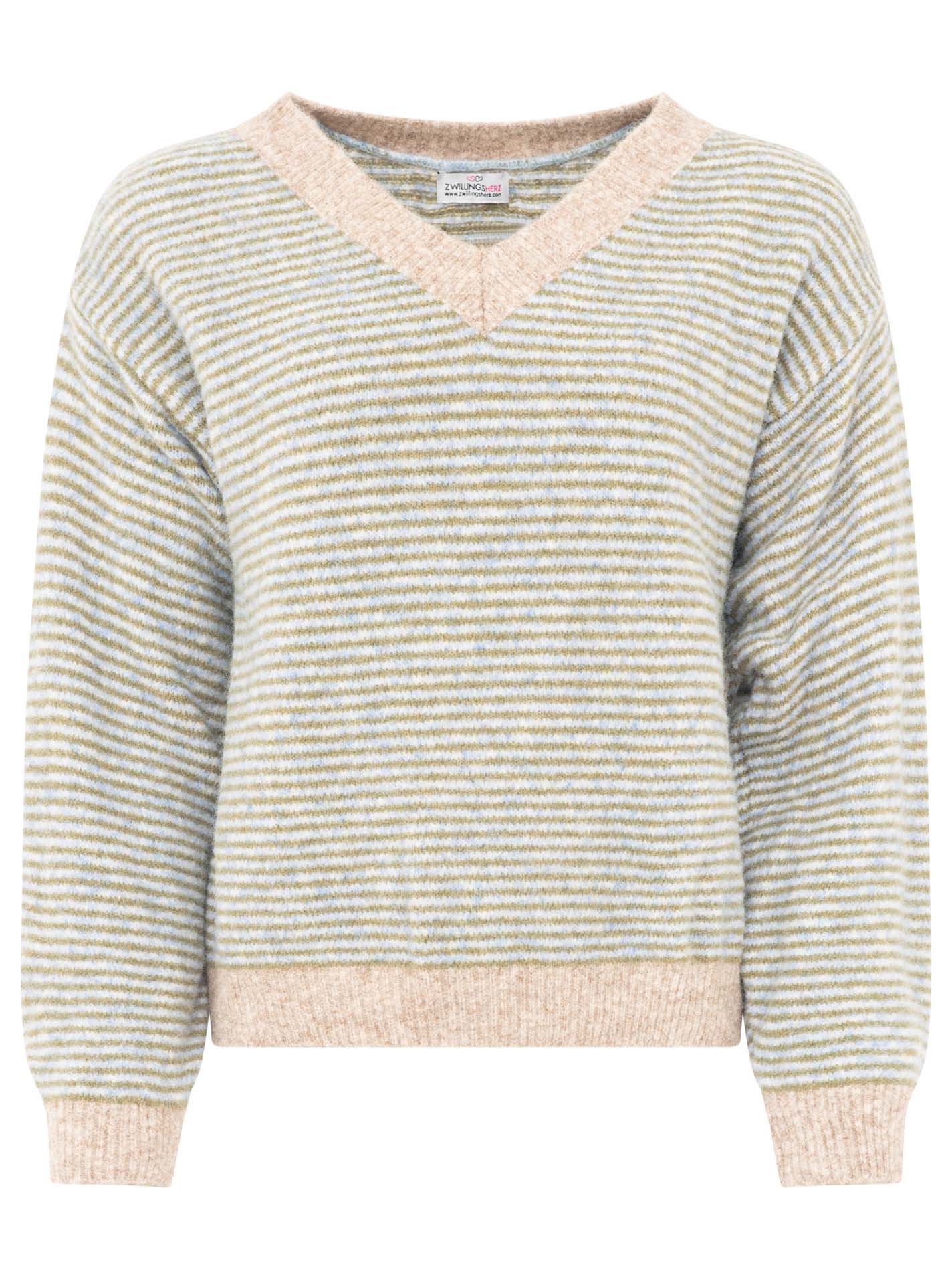 Wollmix Pullover "Streifen"