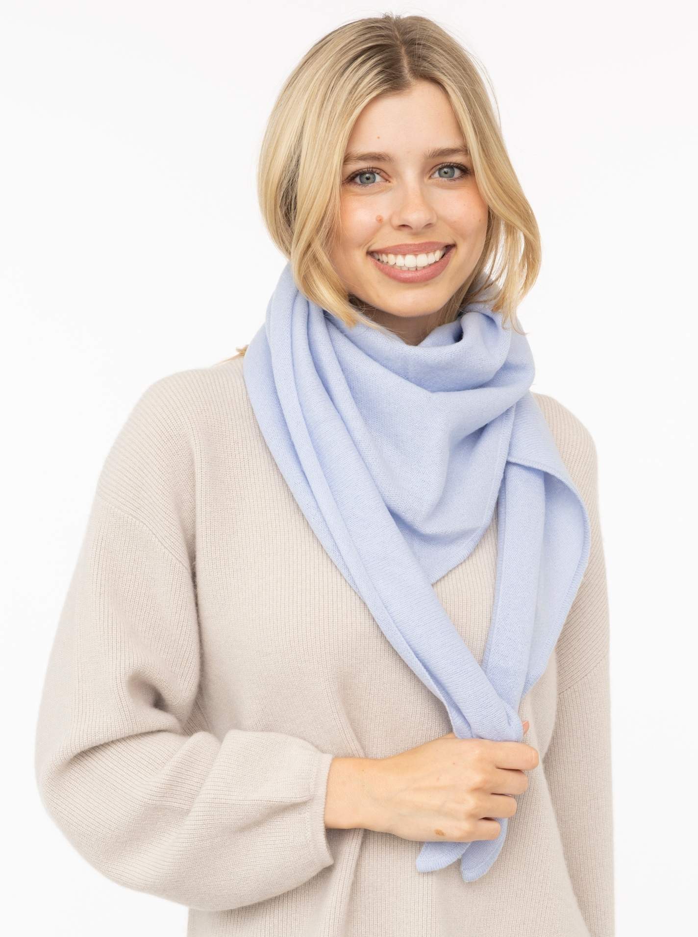 100% Cashmere Dreieckstuch "Uni"
